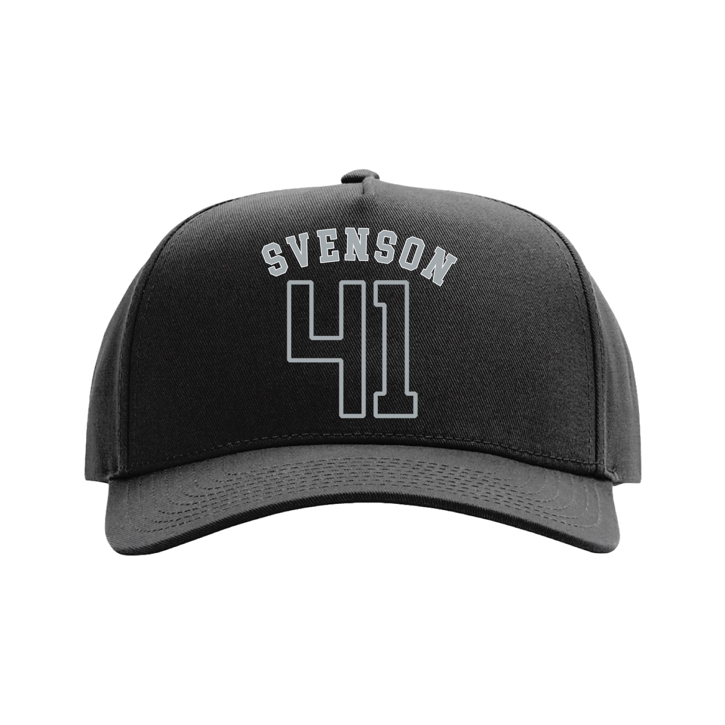 Full Fabric Five-Panel Champ Cap — Shirsey Arch in Black
