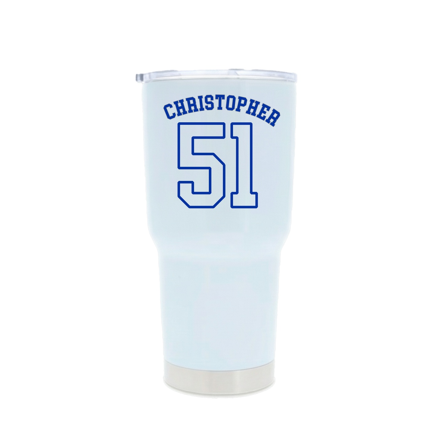 30oz Stainless Steel Tumbler — Shirsey Arch in White