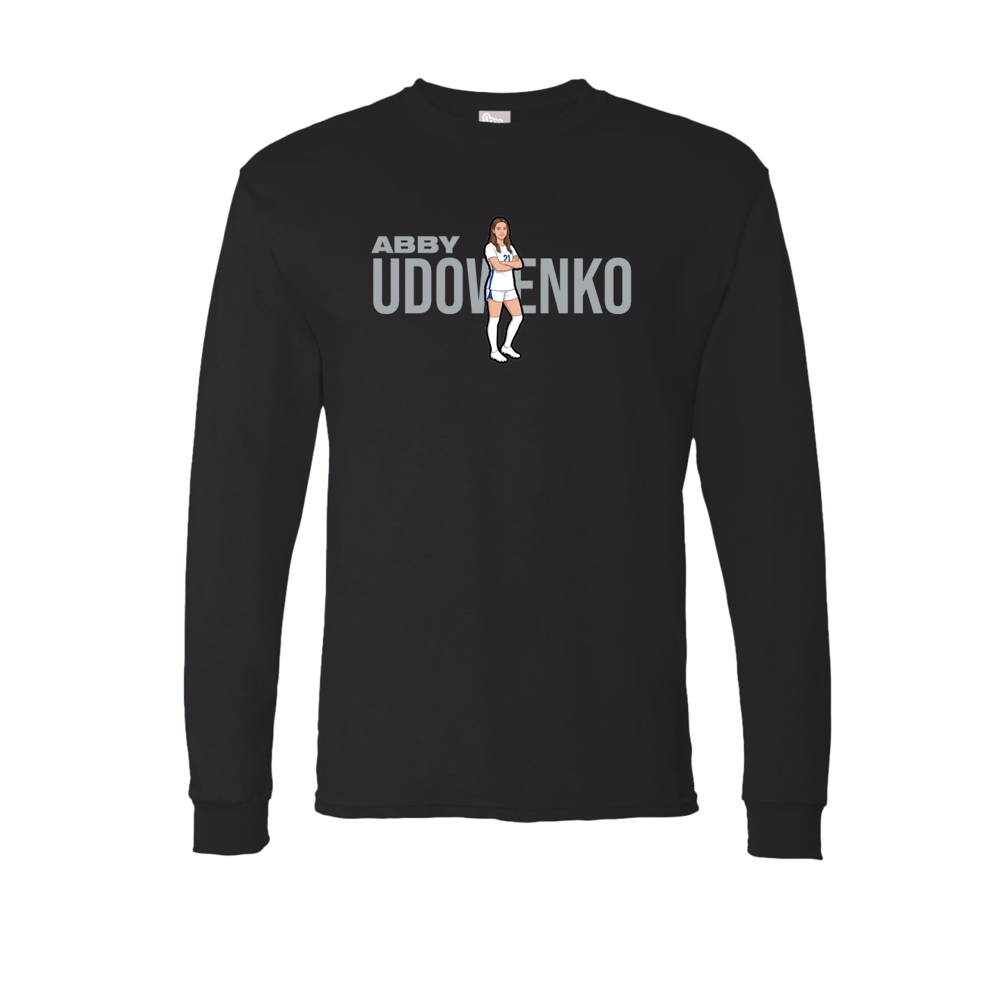 Long Sleeve Tee — Player Name in Black
