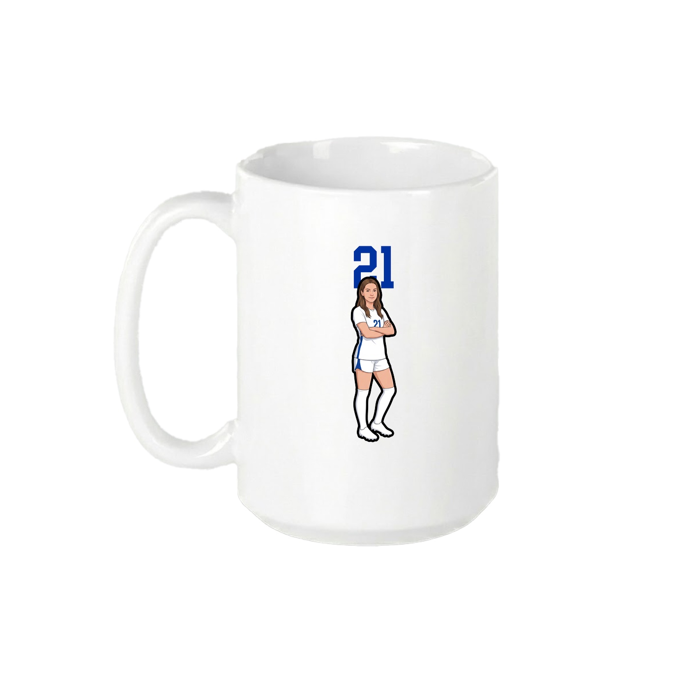 15oz Coffee Mug — Number Top in White