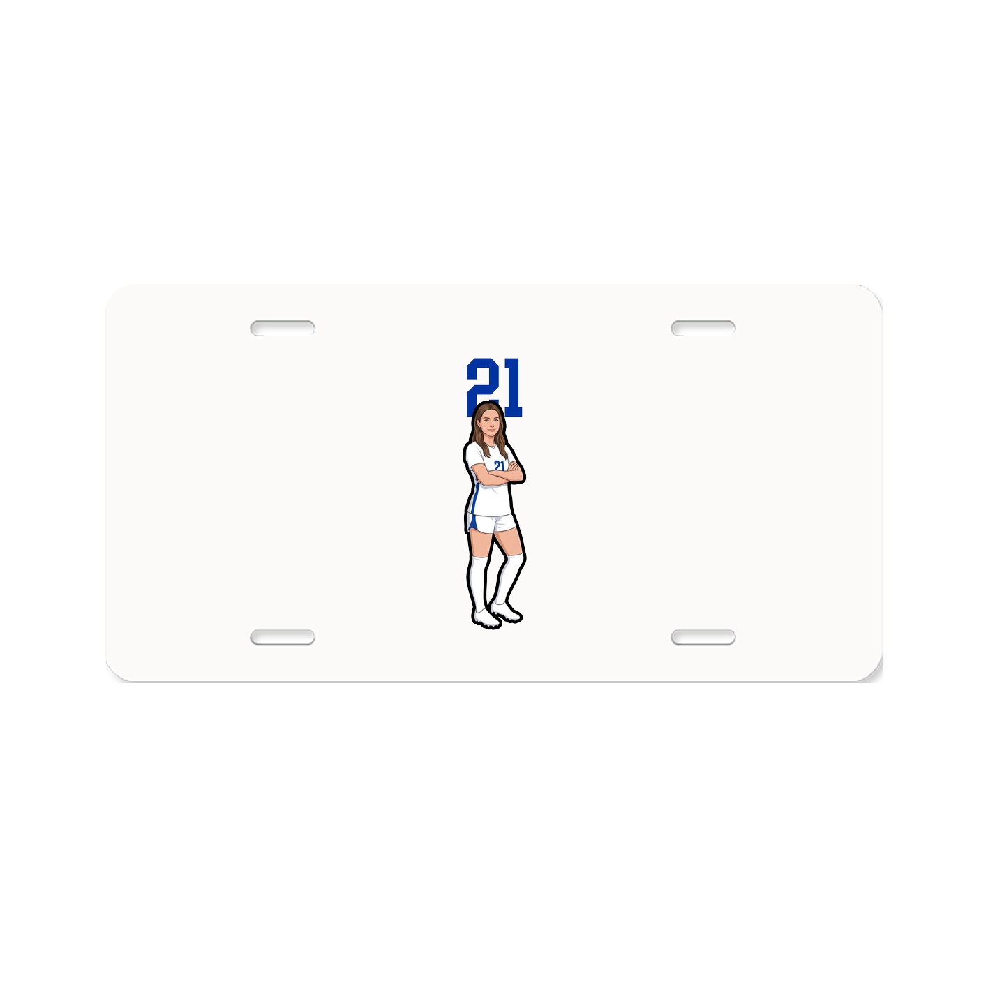 License Plate — Number Top in Classic
