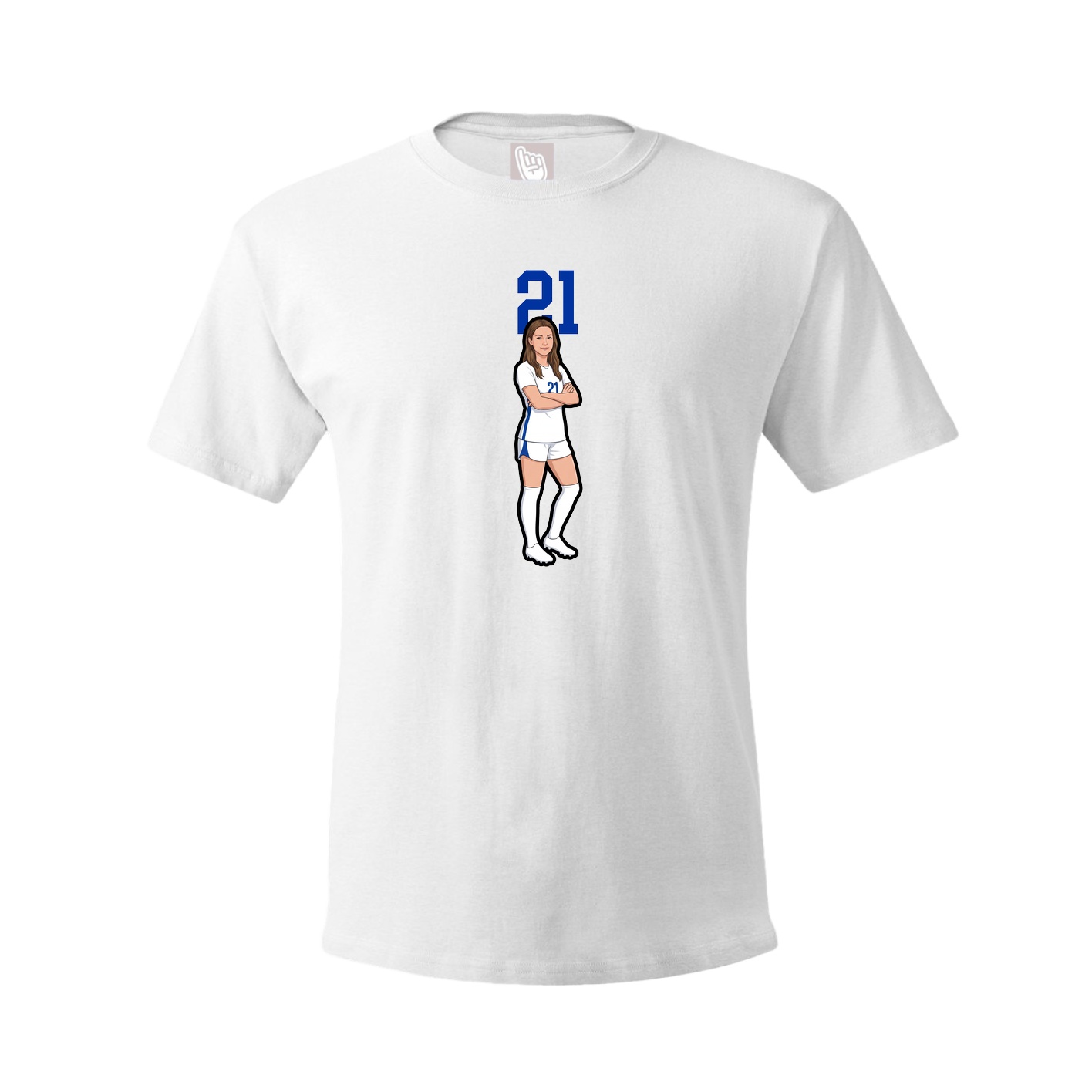 Youth Tee — Number Top in White