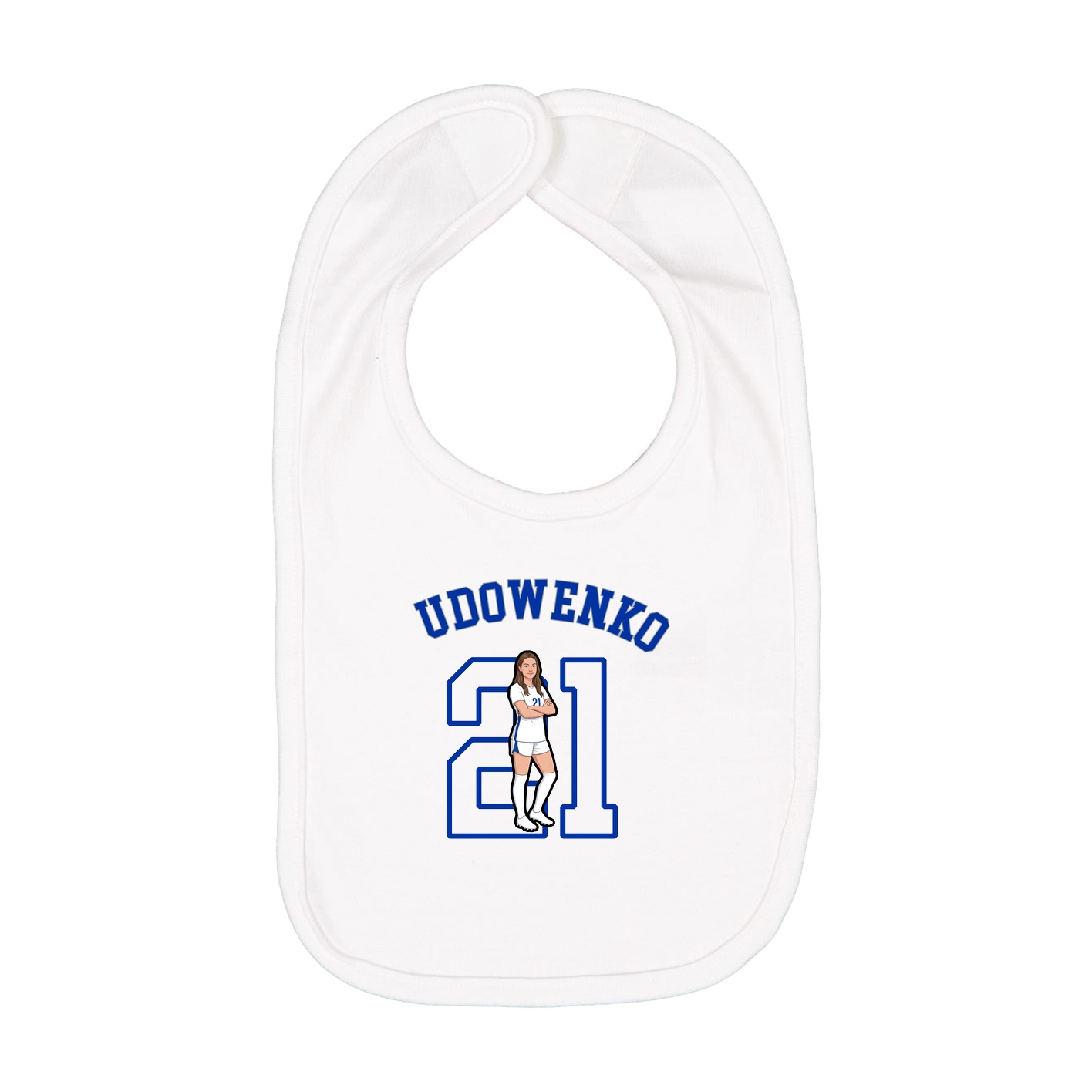 Infant Bib — Shirsey Arch in White