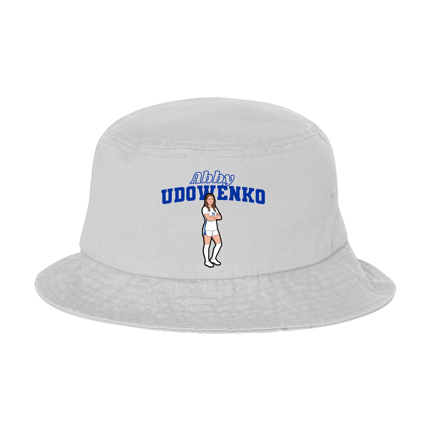 Bucket Cap — Name Arch in White