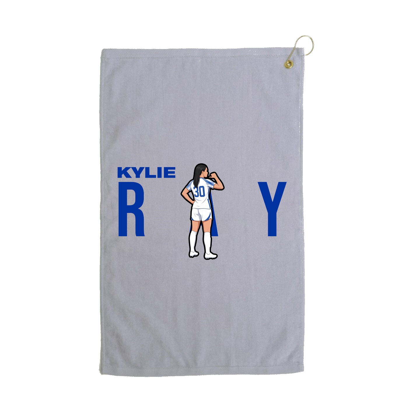 Golf Towel — Player Name in Grey
