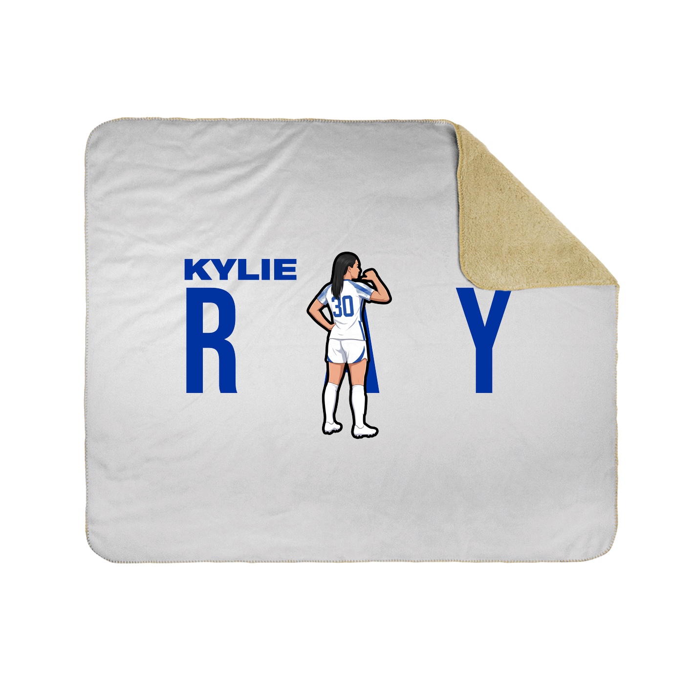 Throw Blanket — Player Name in White