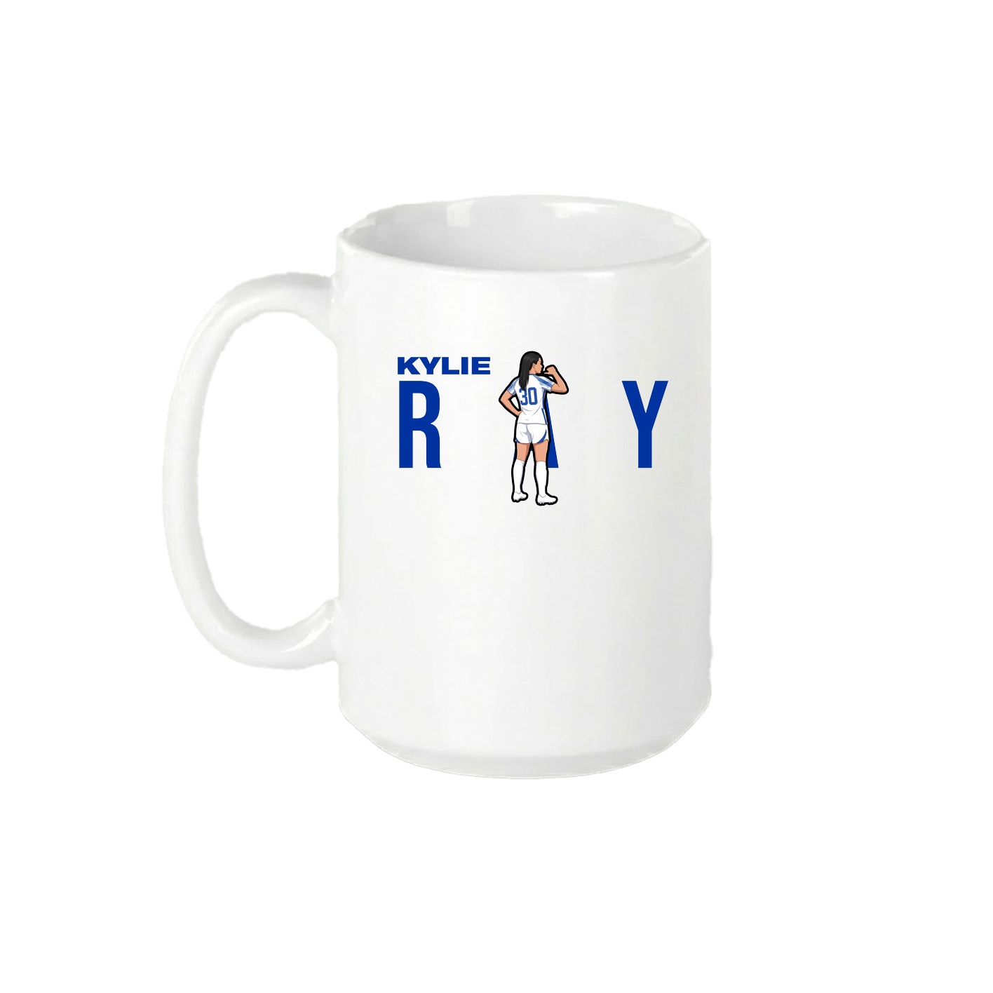 15oz Coffee Mug — Player Name in White