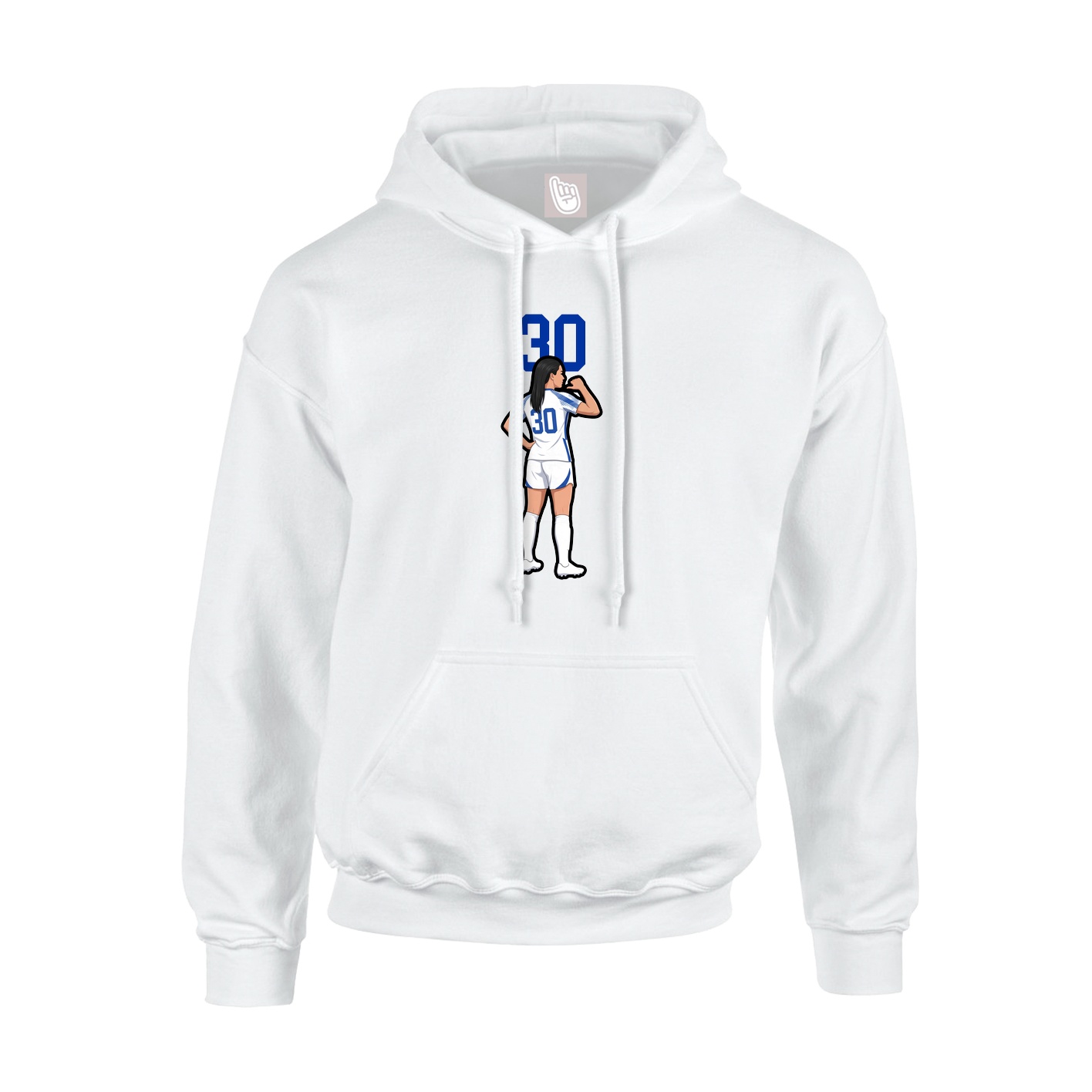 Hoodie — Number Top in White