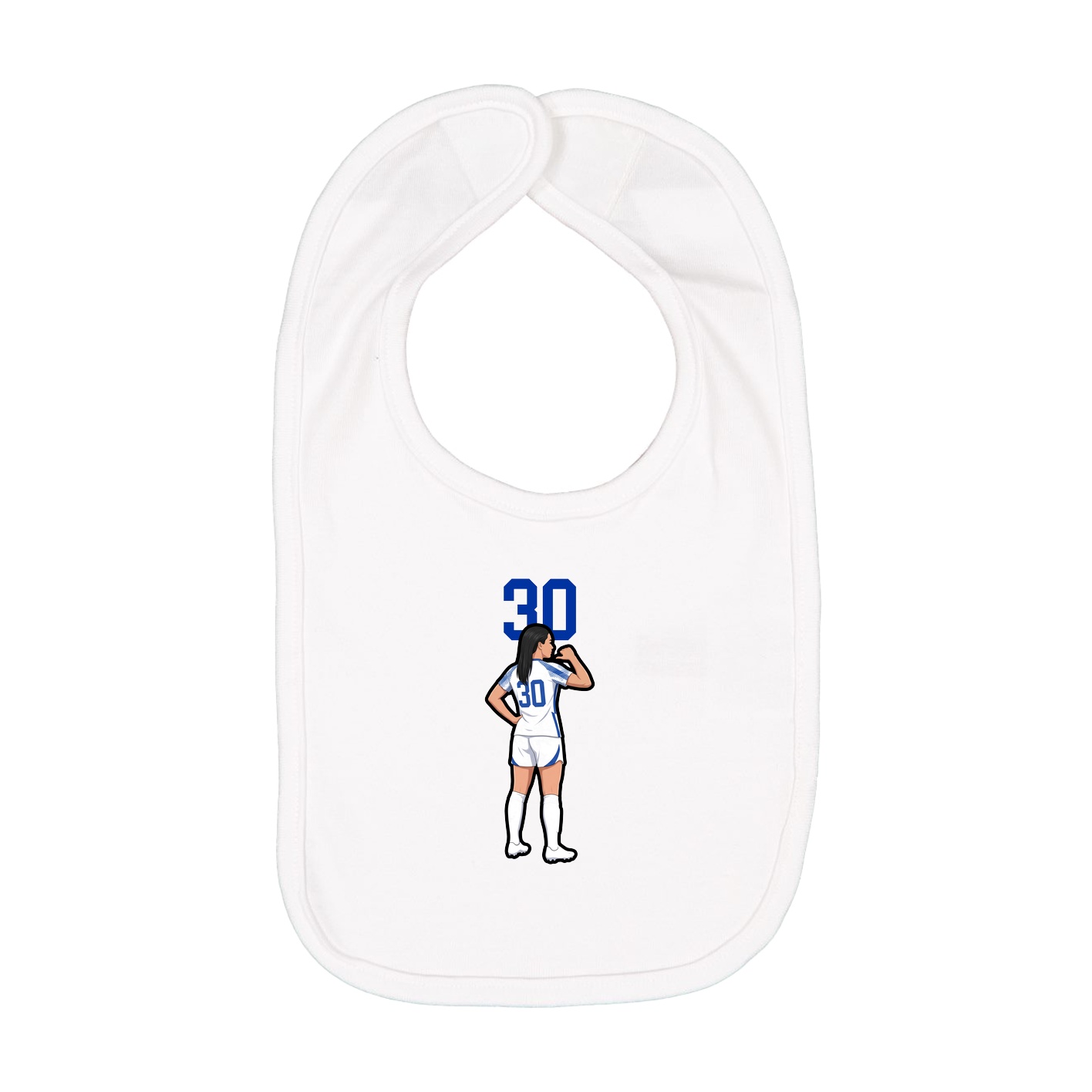 Infant Bib — Number Top in White