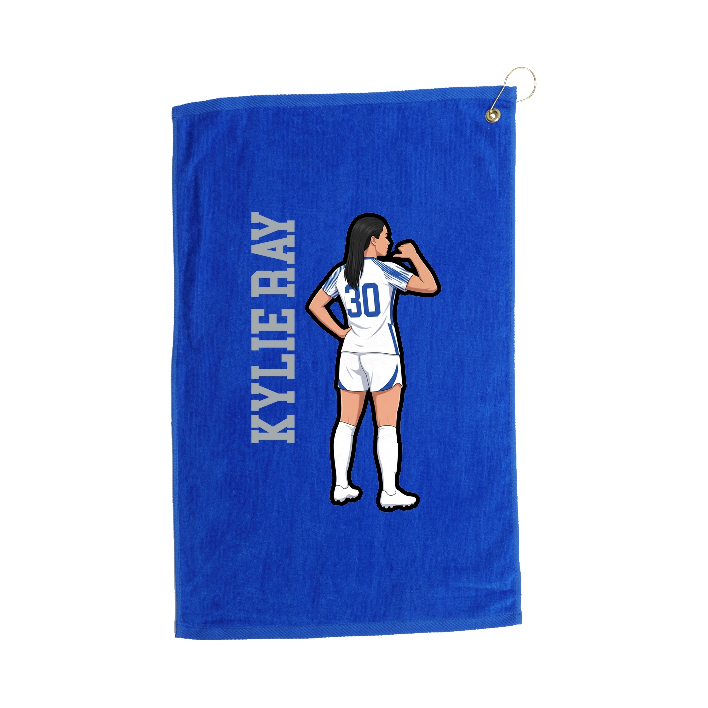 Golf Towel — Name Vertical in Royal