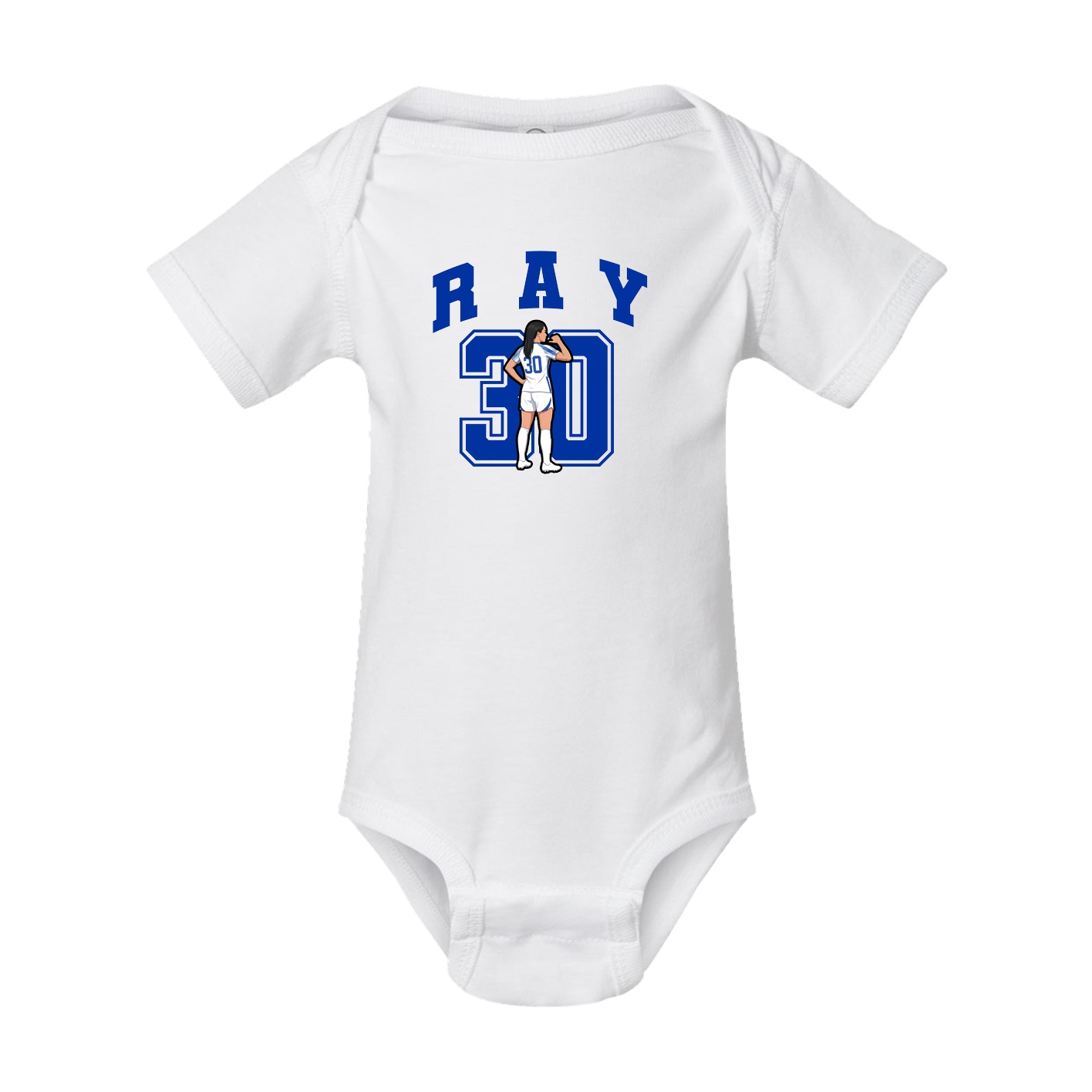 Baby Onesie — Number in White
