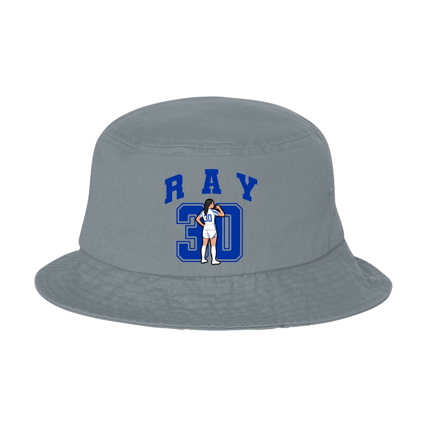 Bucket Cap — Number in Grey