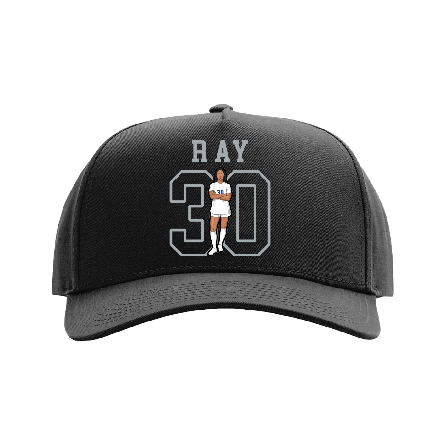 Full Fabric Five-Panel Champ Cap — Shirsey in Black