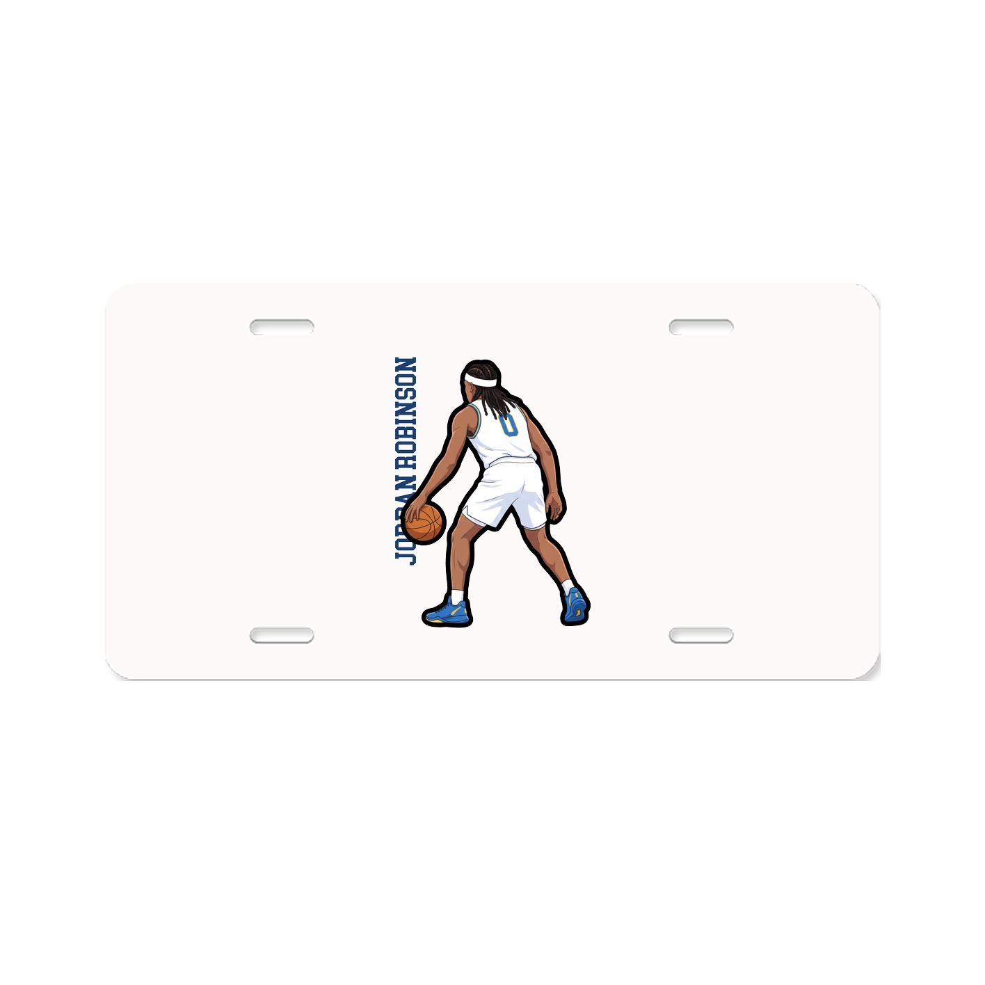 License Plate — Name Vertical in Classic