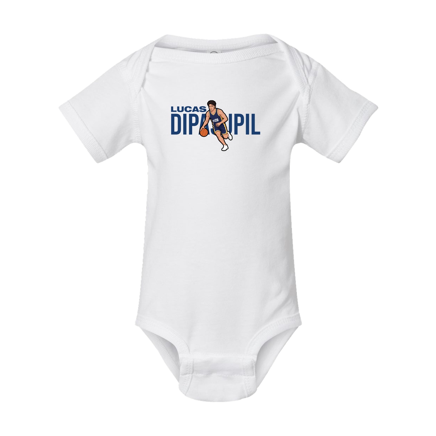 Baby Onesie — Player Name in White
