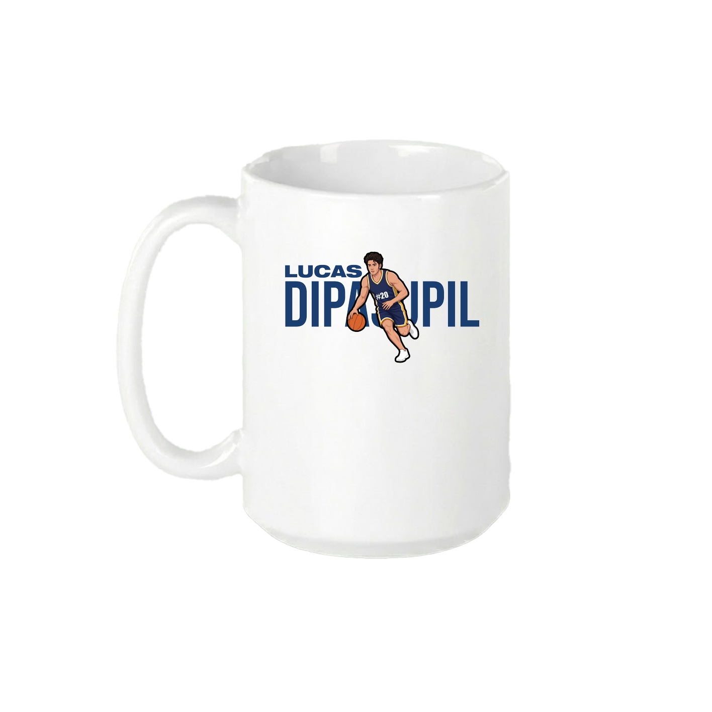15oz Coffee Mug — Player Name in White