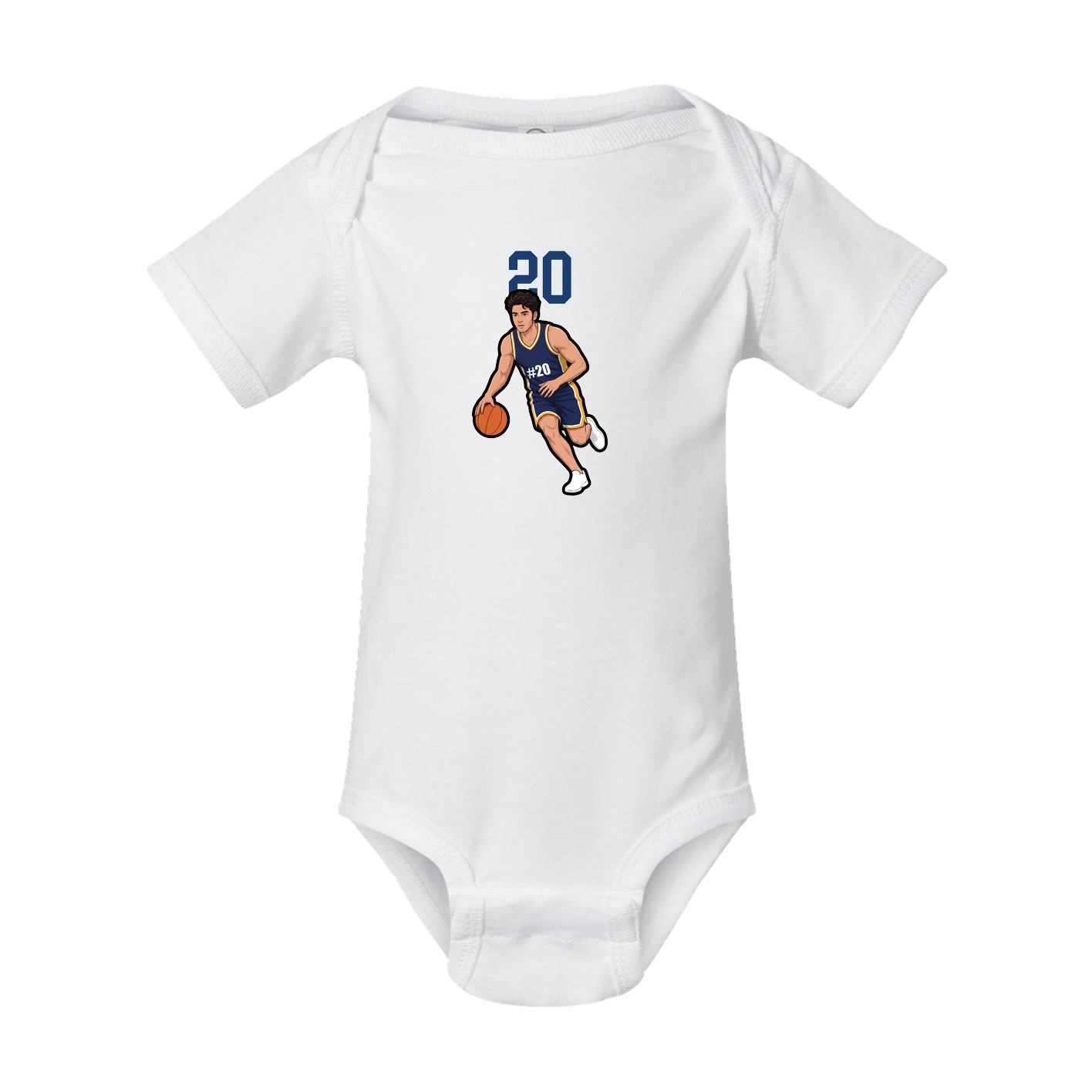 Baby Onesie — Number Top in White