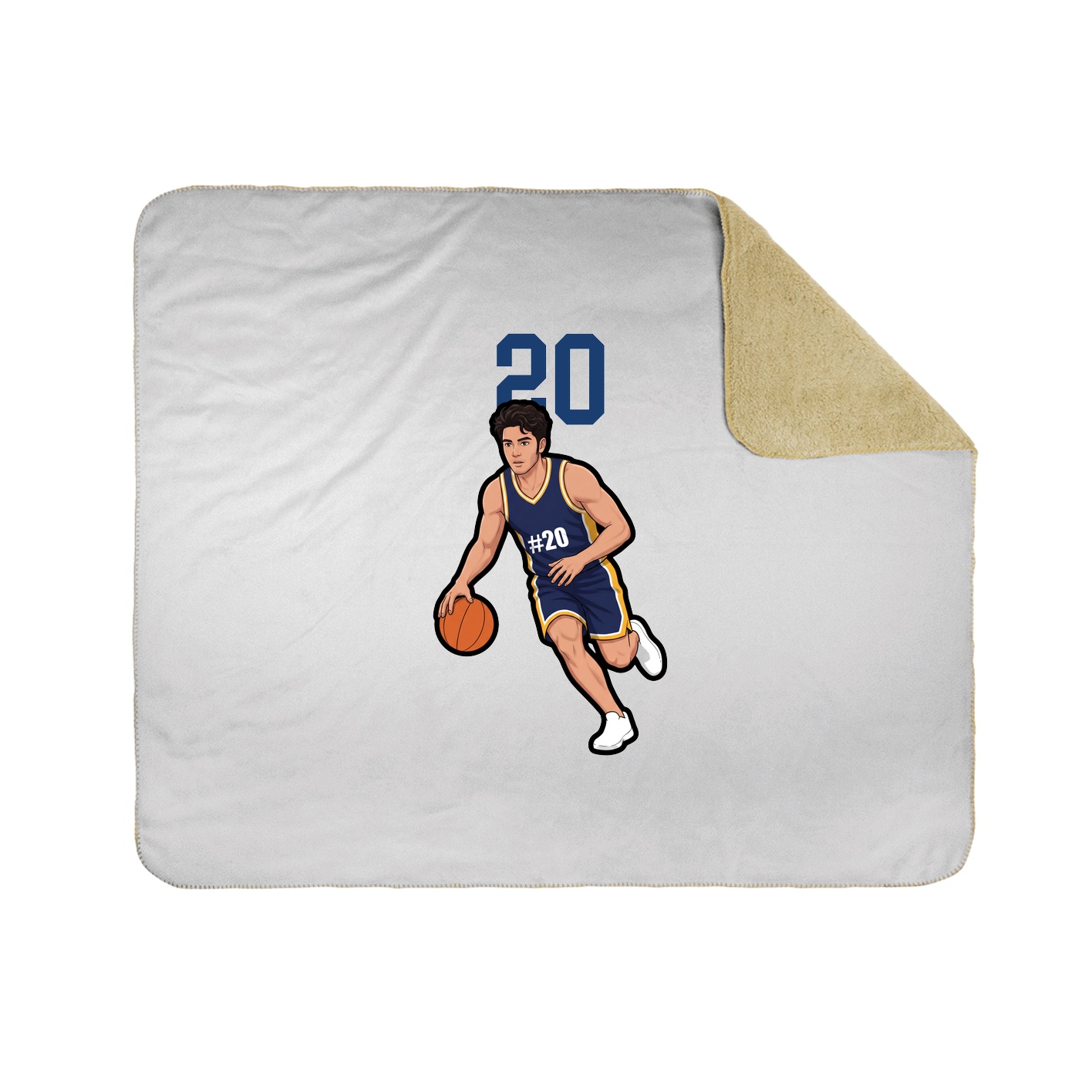Throw Blanket — Number Top in White