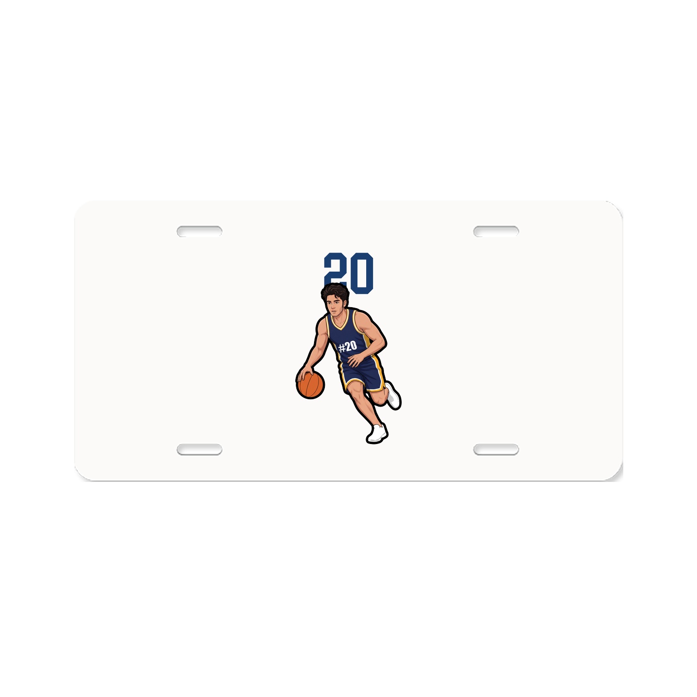 License Plate — Number Top in Classic