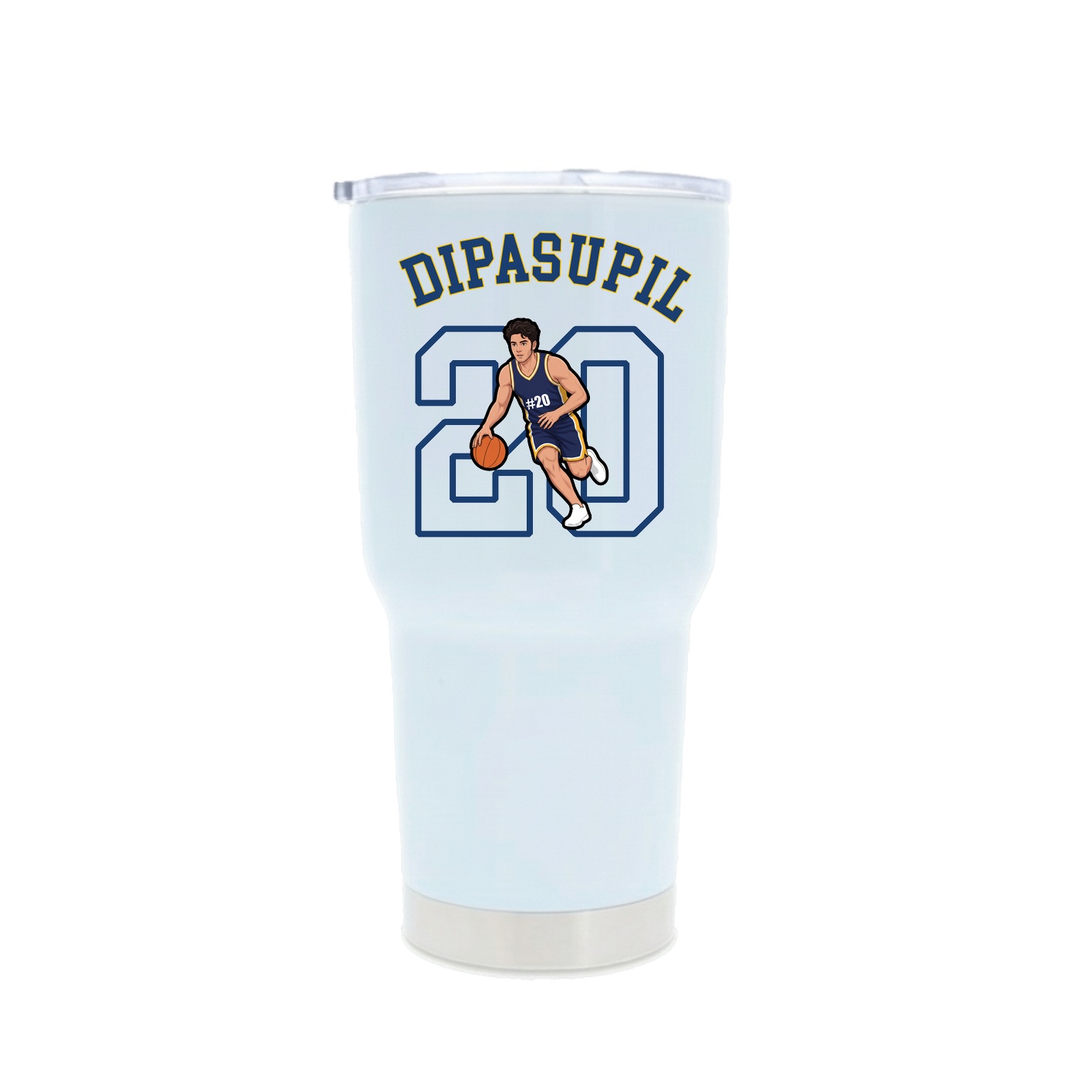 30oz Stainless Steel Tumbler — Shirsey Arch in White