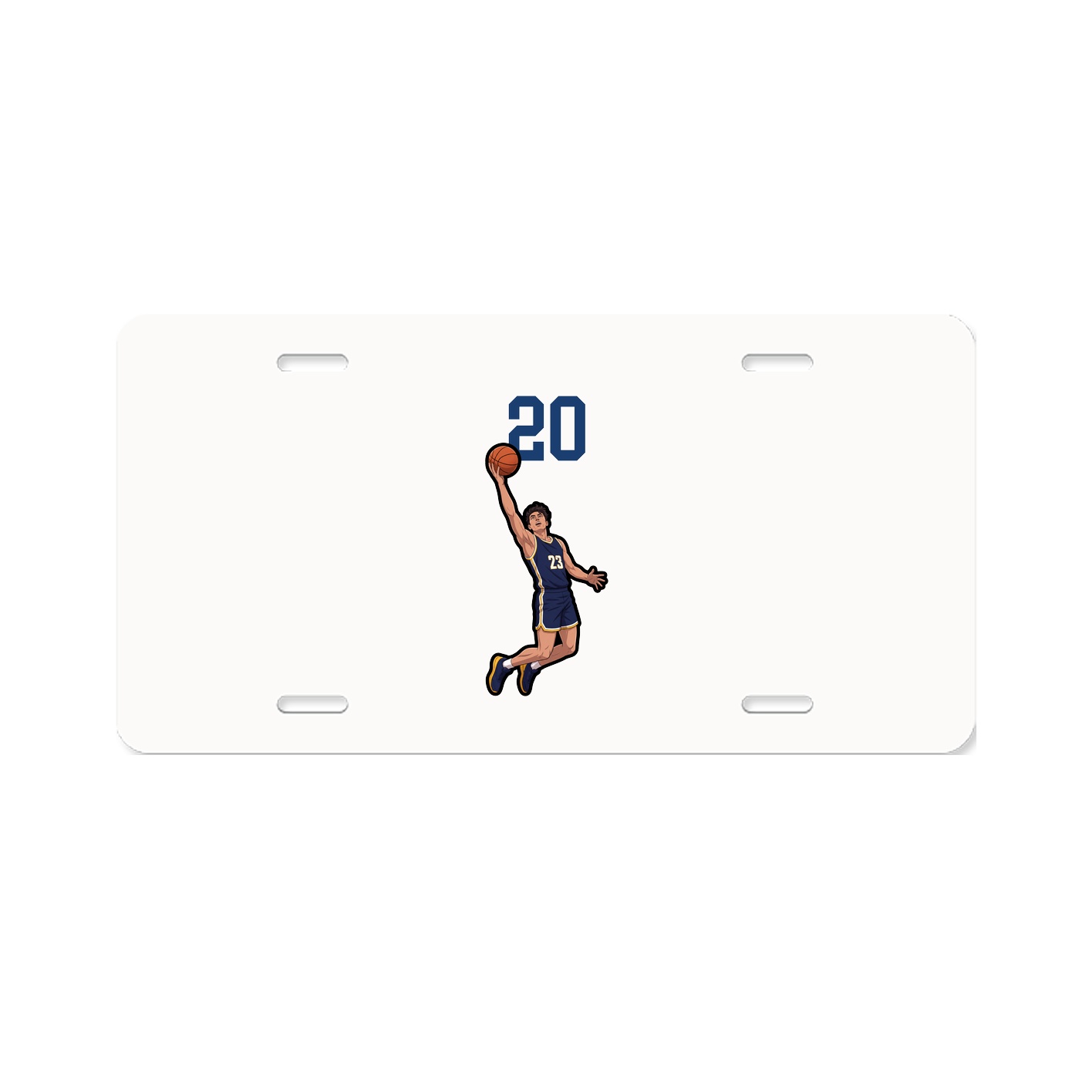 License Plate — Number Top in Classic