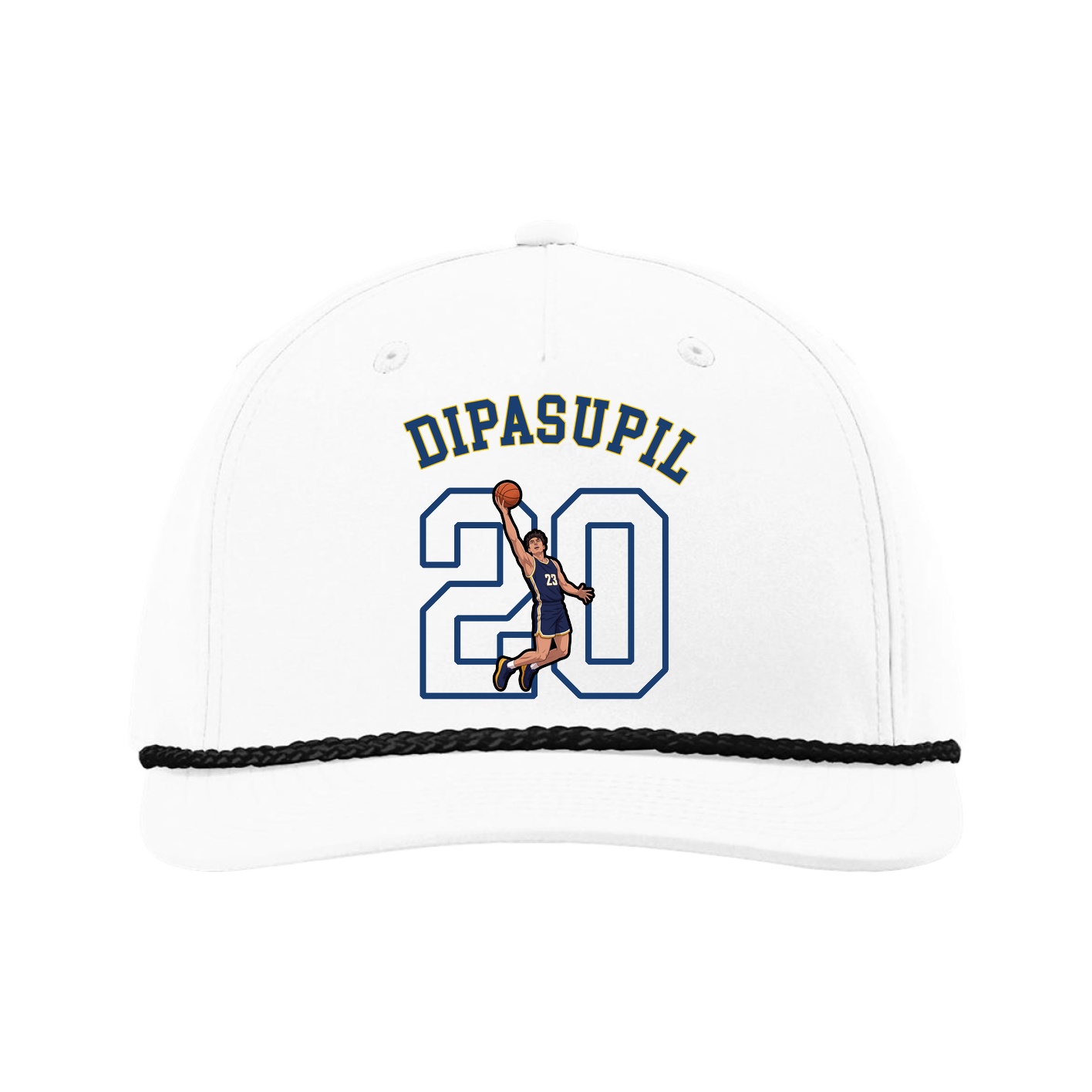 Five-Panel Classic Rope Cap — Shirsey Arch in White