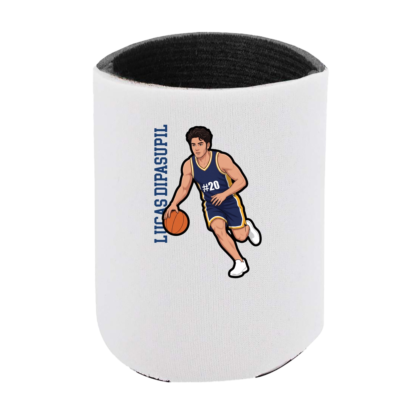 Can Holder — Name Vertical in White