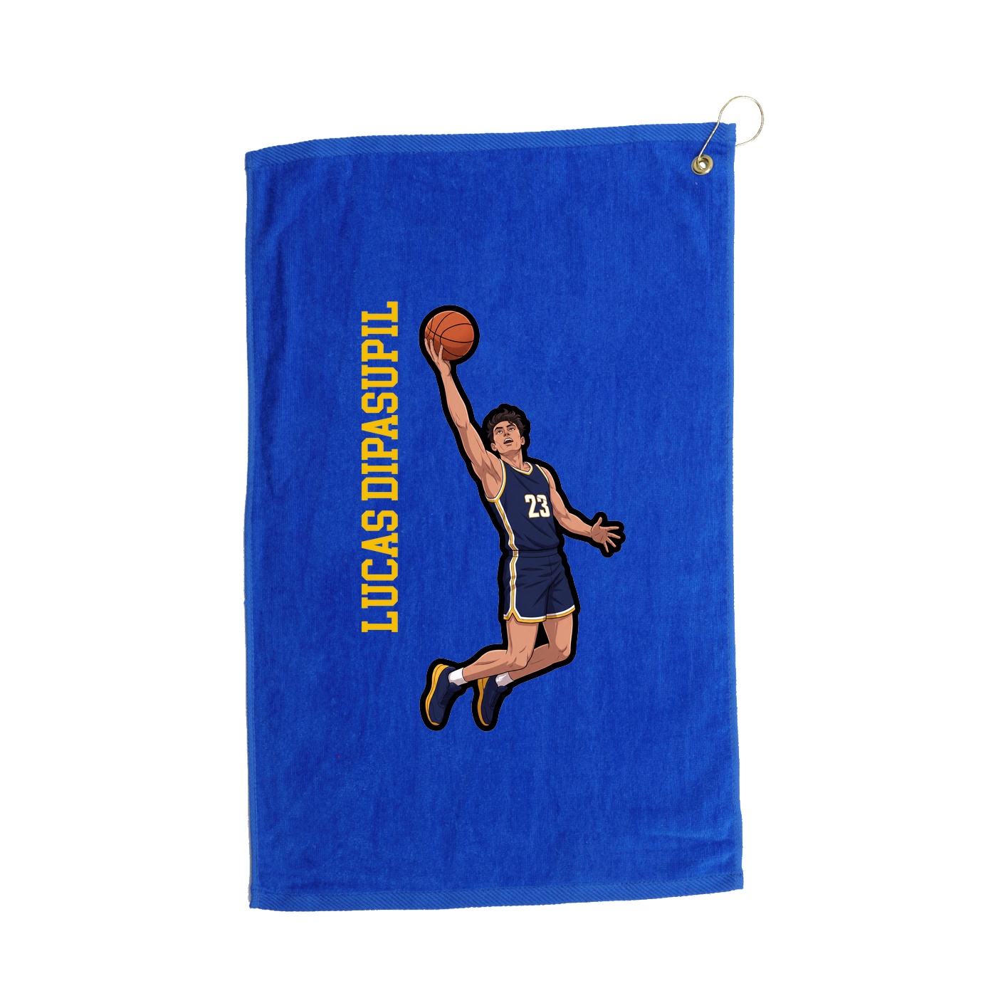 Golf Towel — Name Vertical in Royal