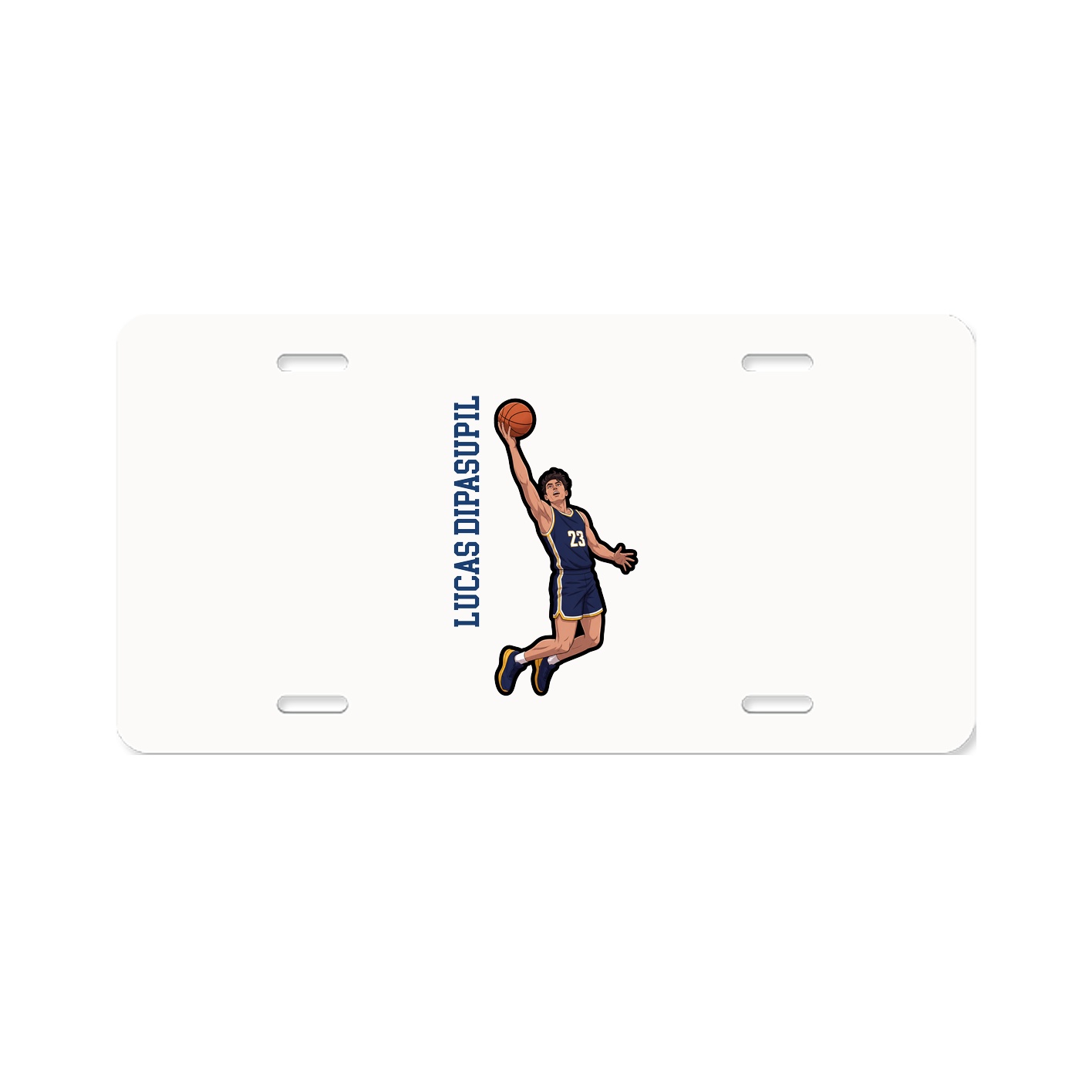 License Plate — Name Vertical in Classic