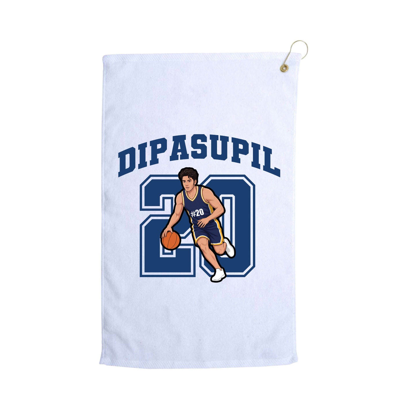 Golf Towel — Number in White