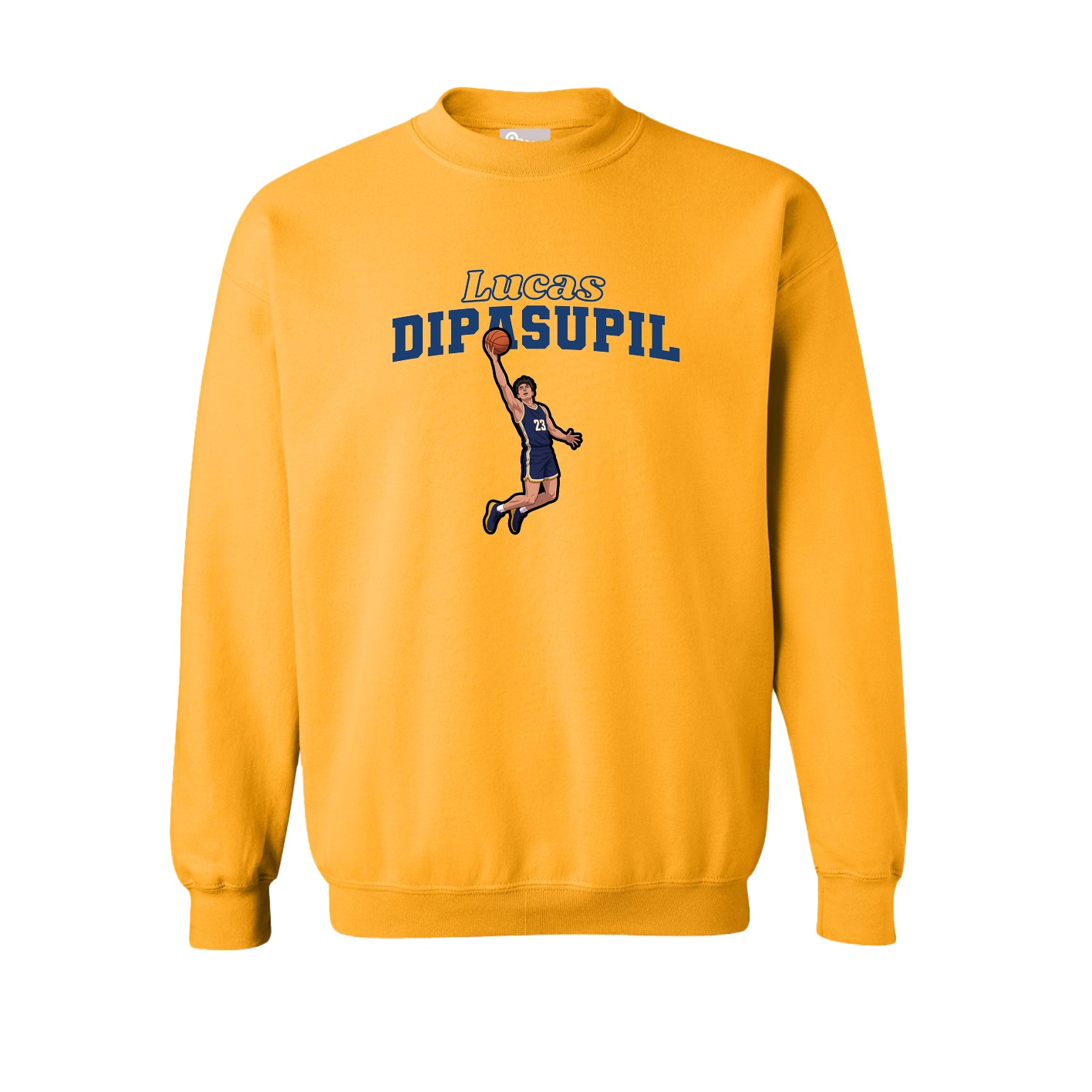 Fleece Crew — Name Arch in Gold