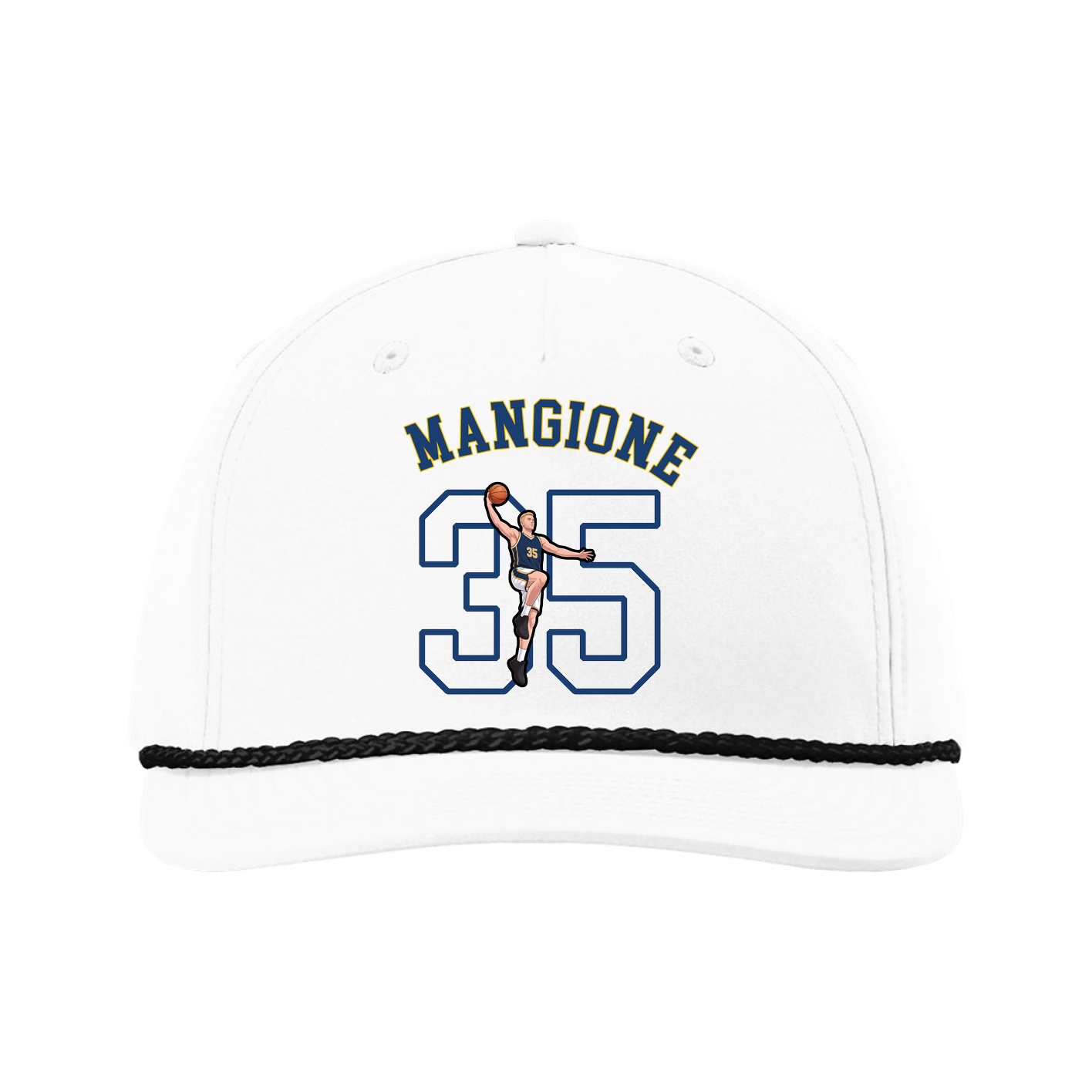 Five-Panel Classic Rope Cap — Shirsey Arch in White