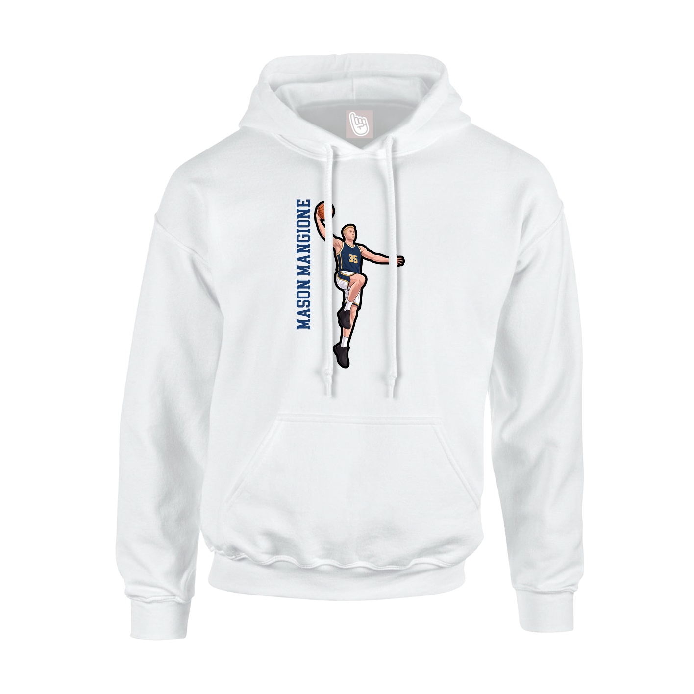 Youth Hoodie — Name Vertical in White