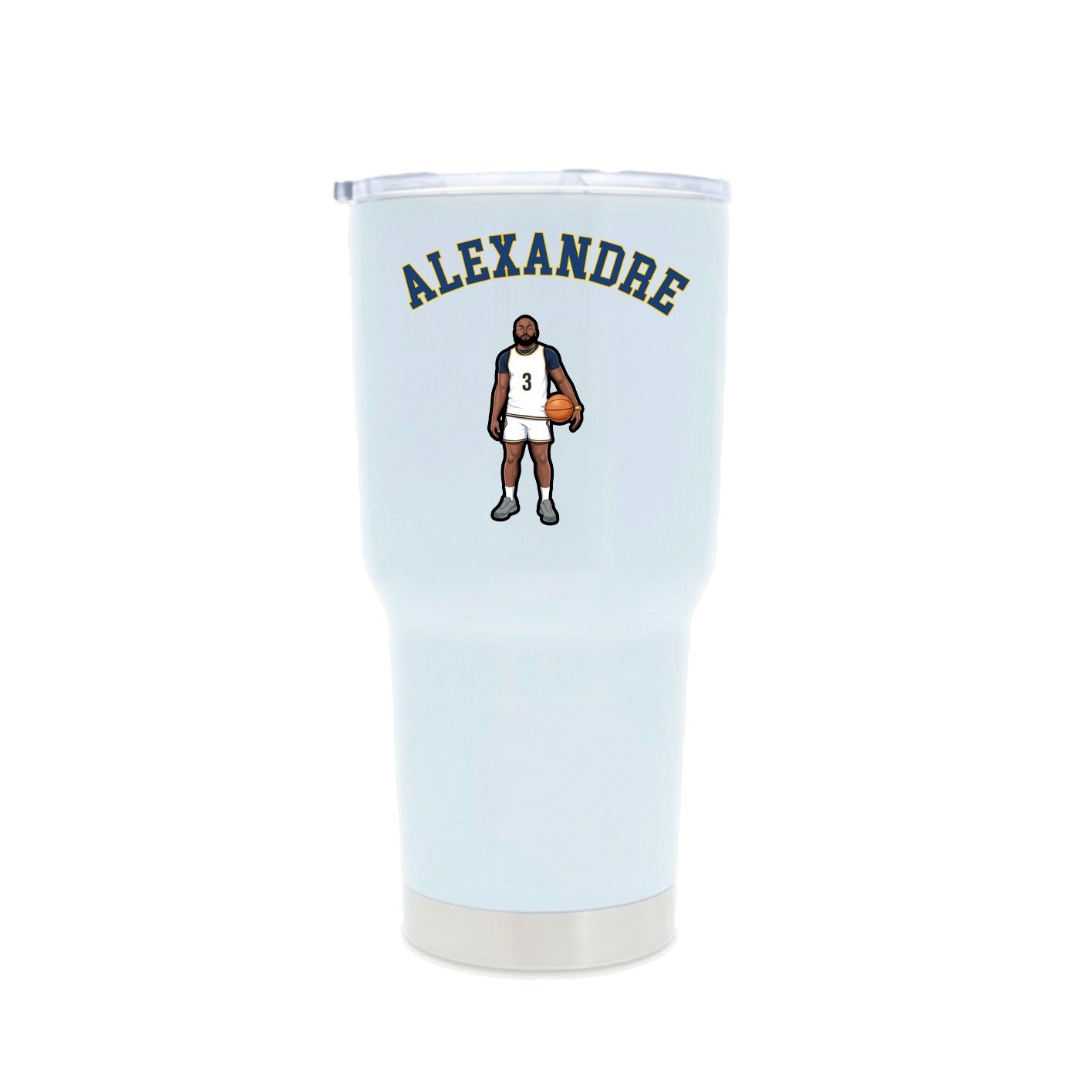 30oz Stainless Steel Tumbler — Shirsey Arch in White