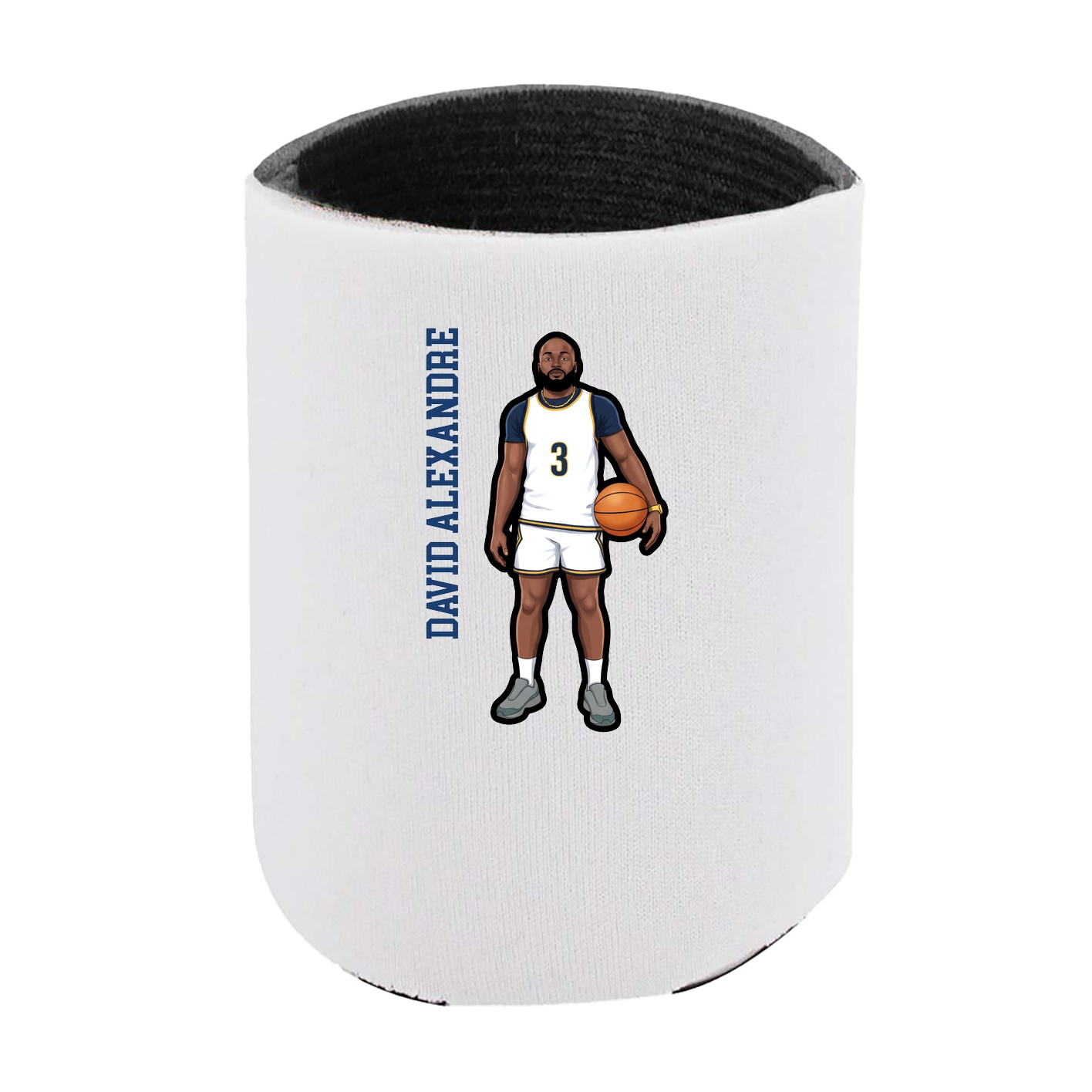 Can Holder — Name Vertical in White