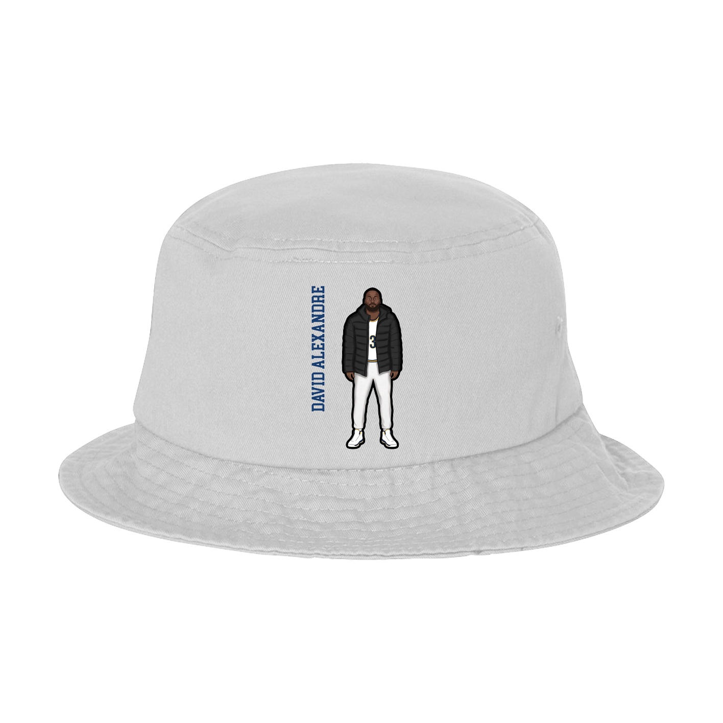 Bucket Cap — Name Vertical in White