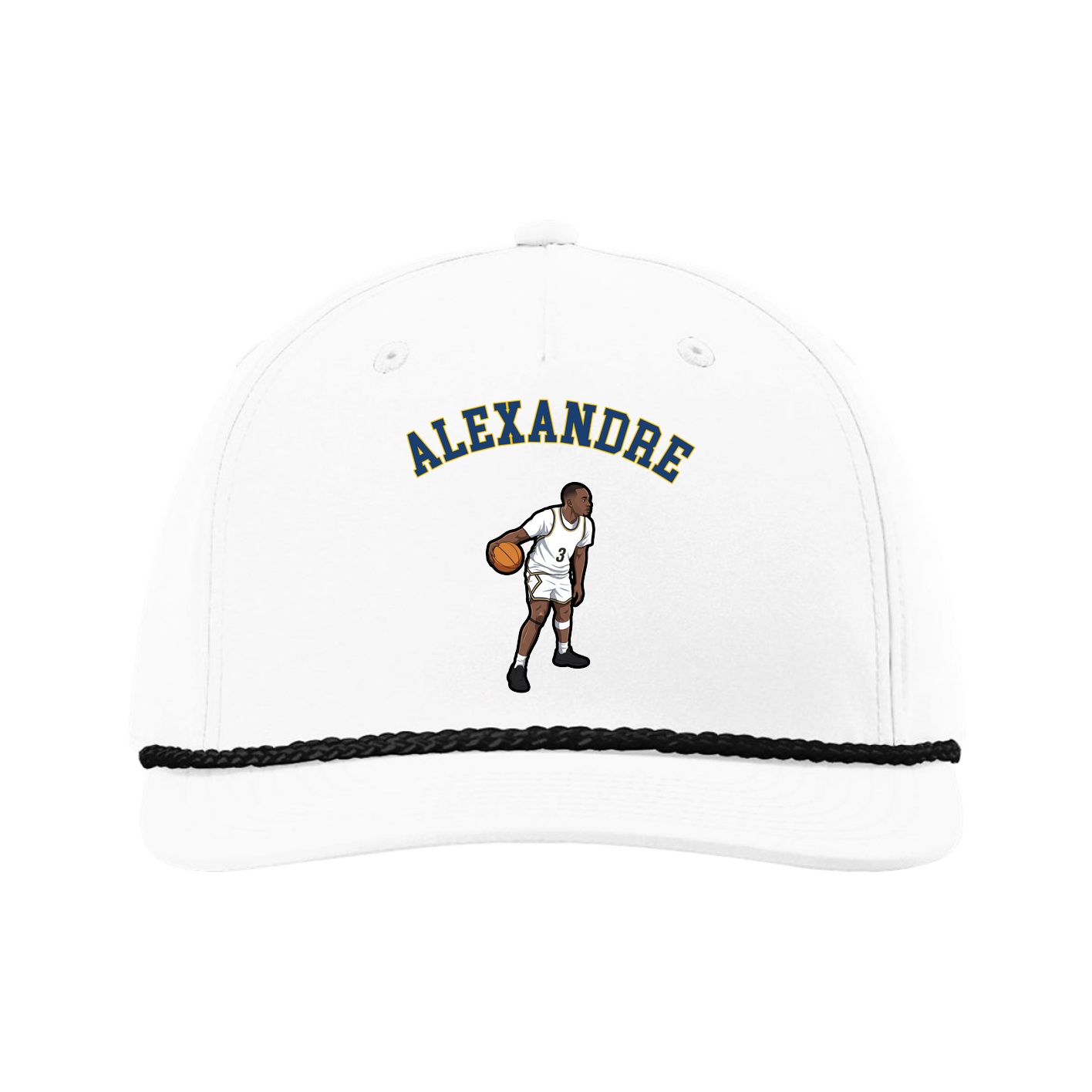 Five-Panel Classic Rope Cap — Shirsey Arch in White