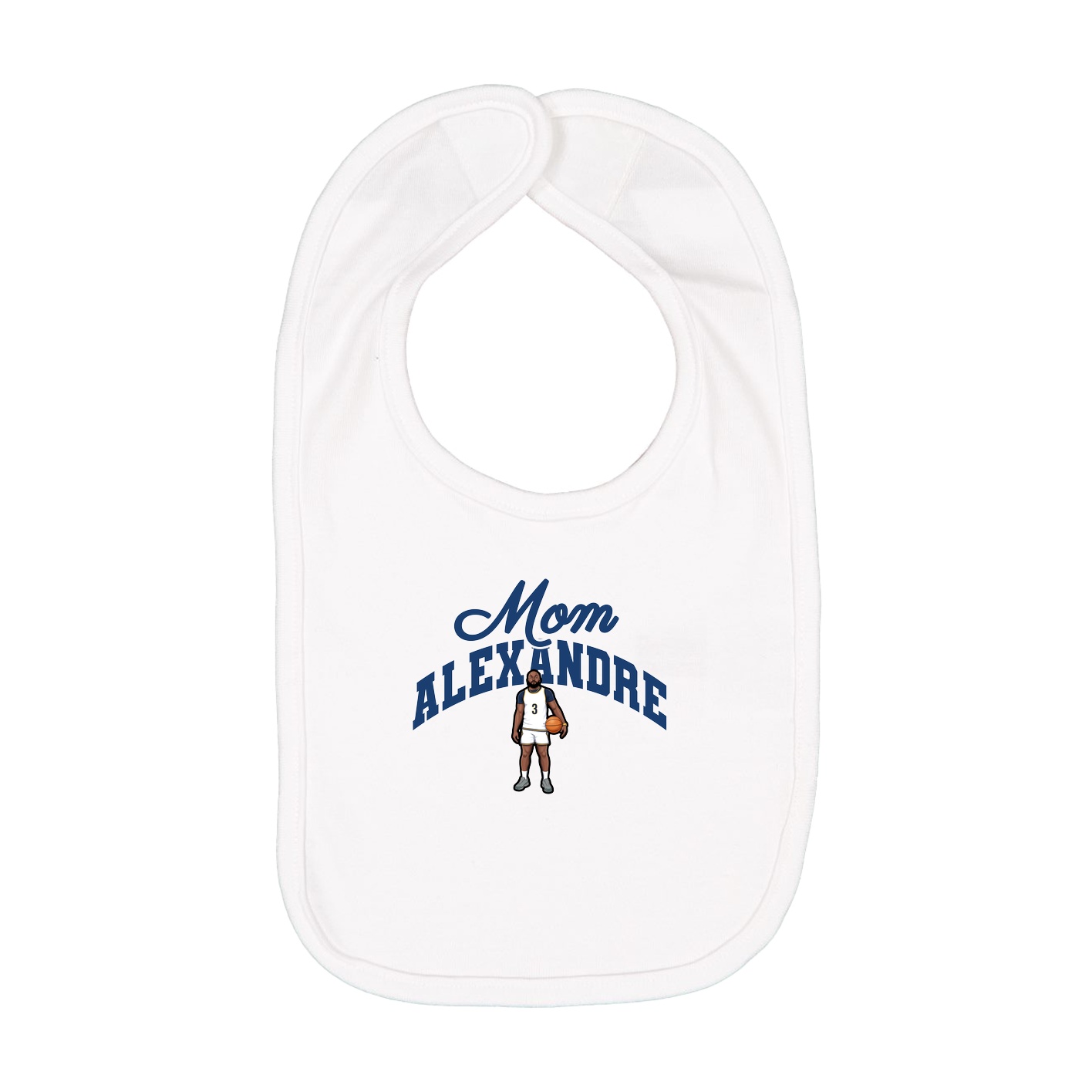 Infant Bib — Mothers Day Arch in White