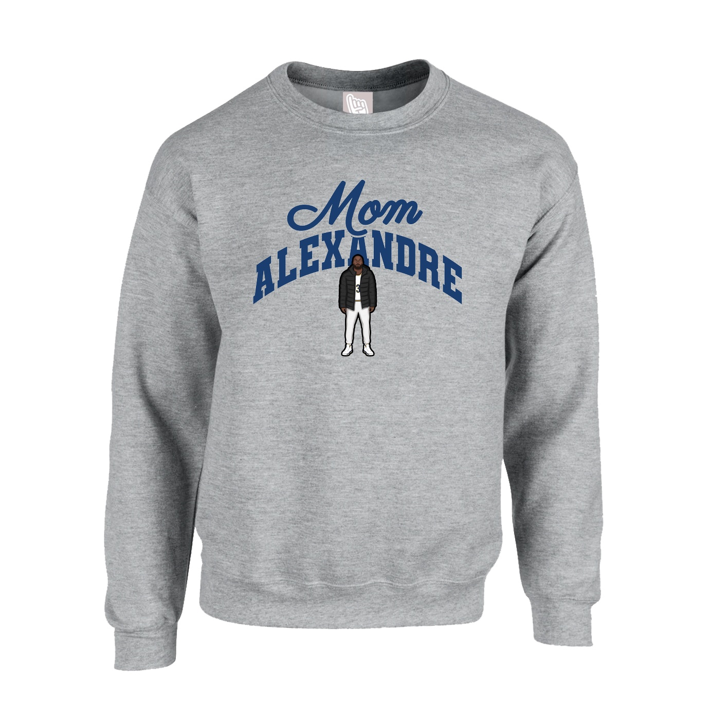 Fleece Crew — Mothers Day Arch in Grey