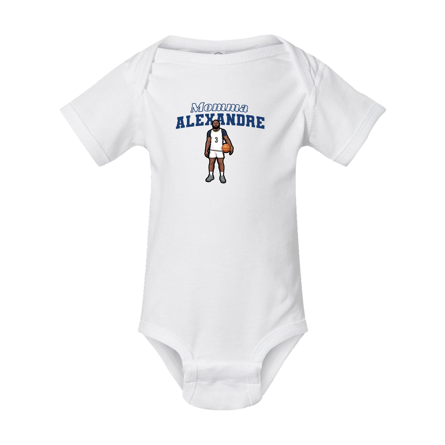Baby Onesie — Mothers Day Block in White