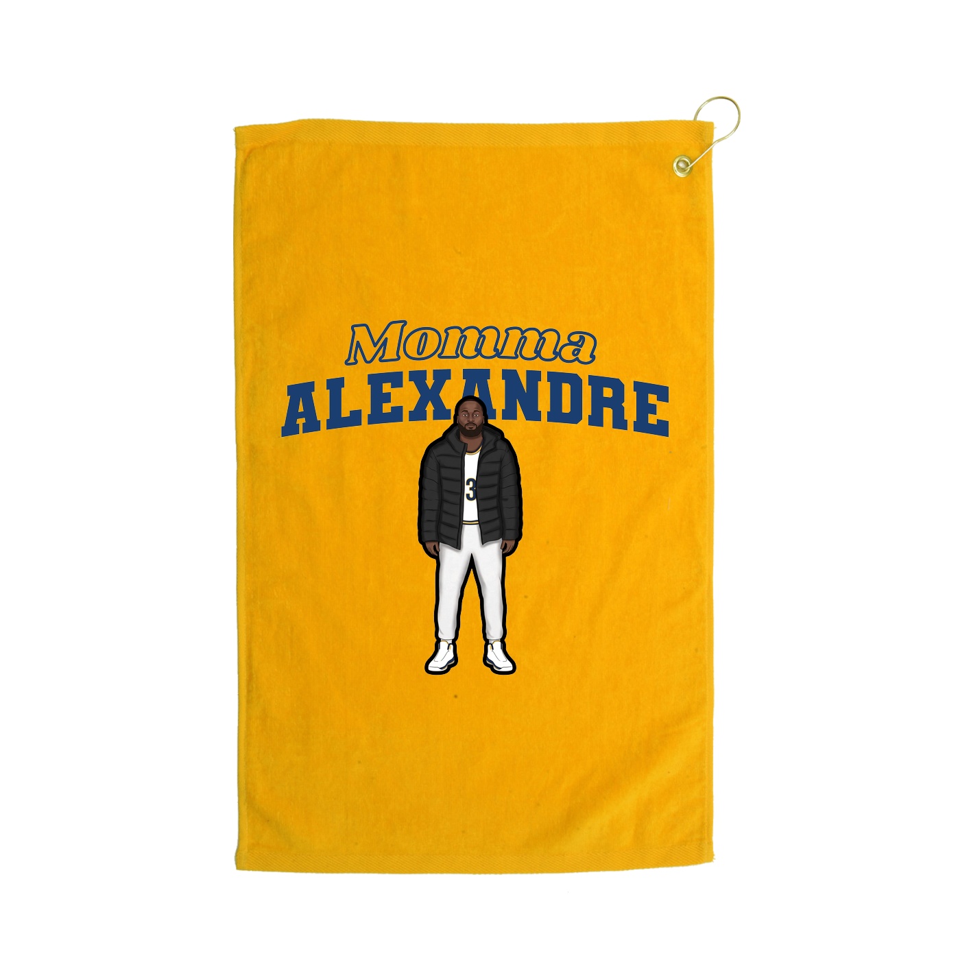 Golf Towel — Mothers Day Block in Gold