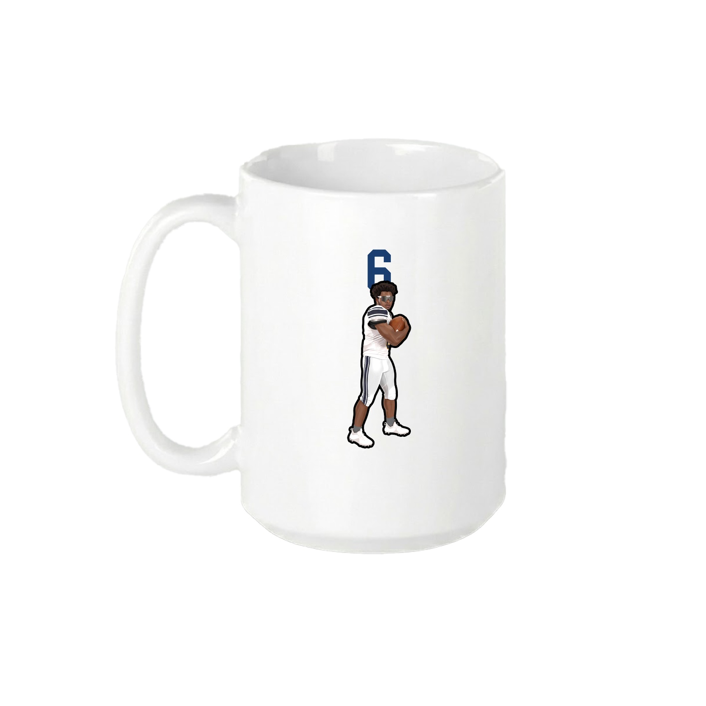 15oz Coffee Mug — Number Top in White