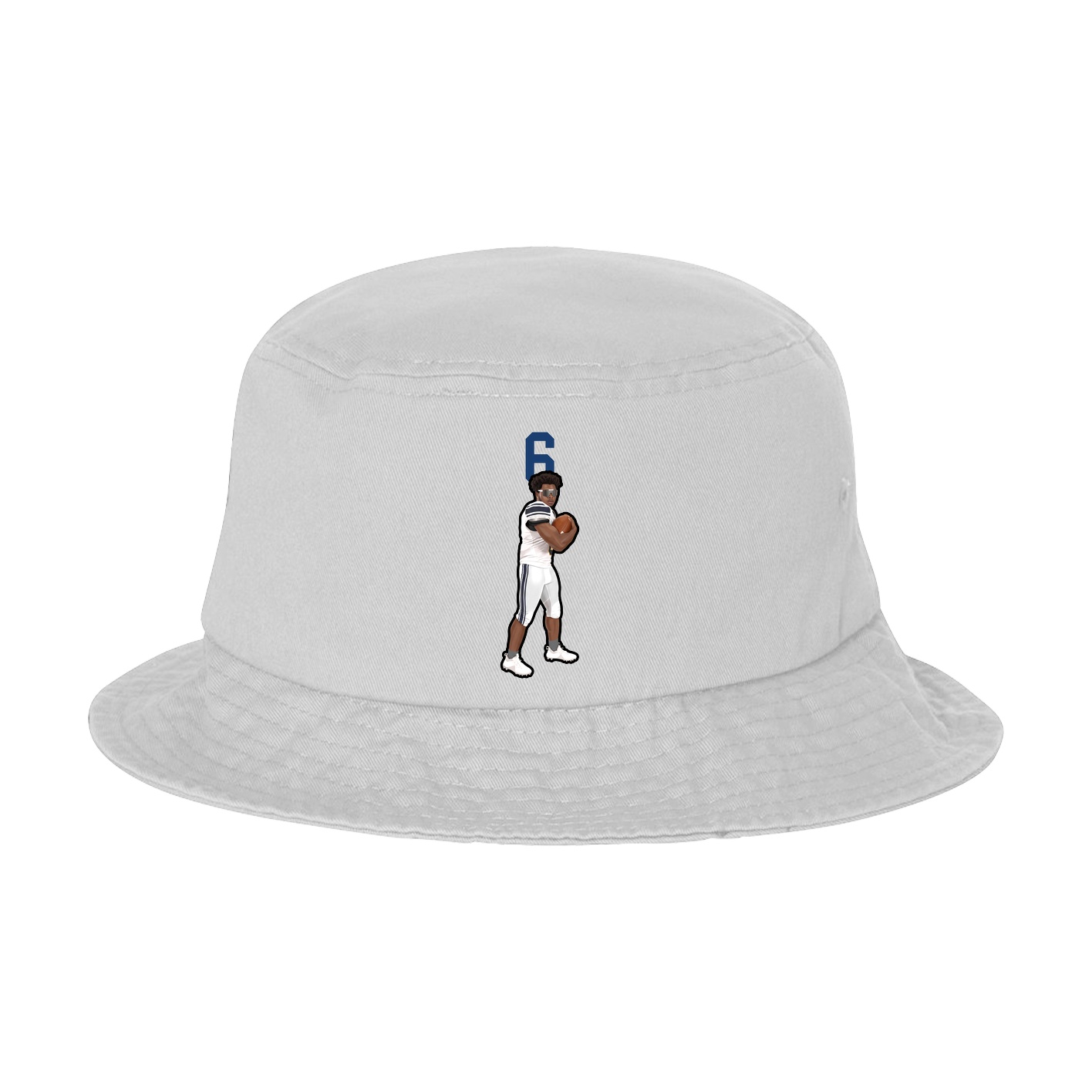 Bucket Cap — Number Top in White