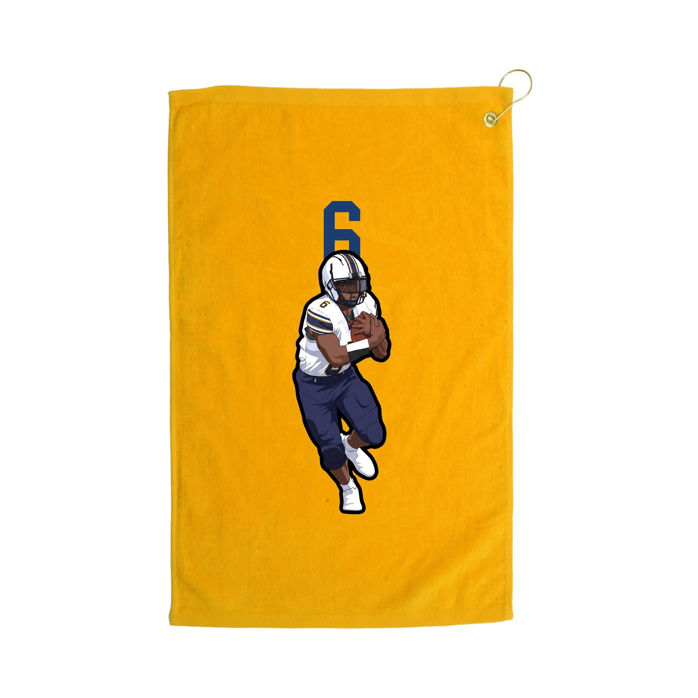 Golf Towel — Number Top in Gold
