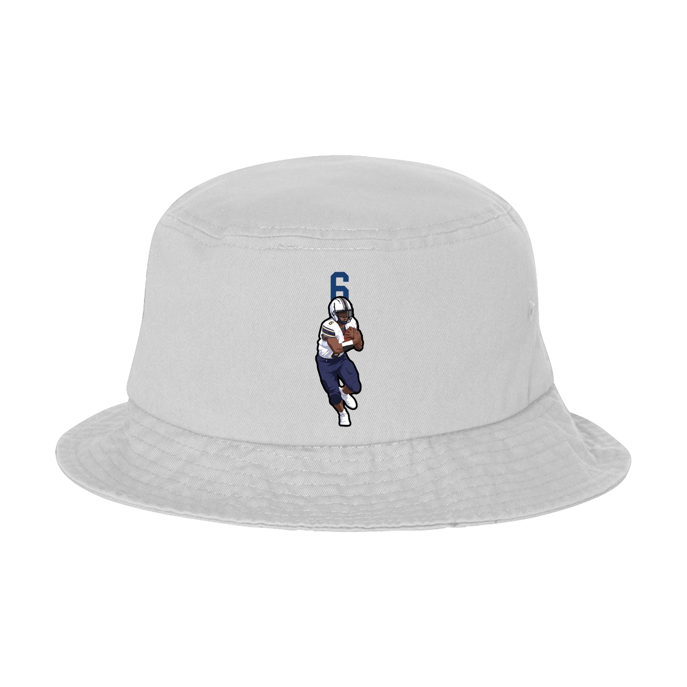 Bucket Cap — Number Top in White