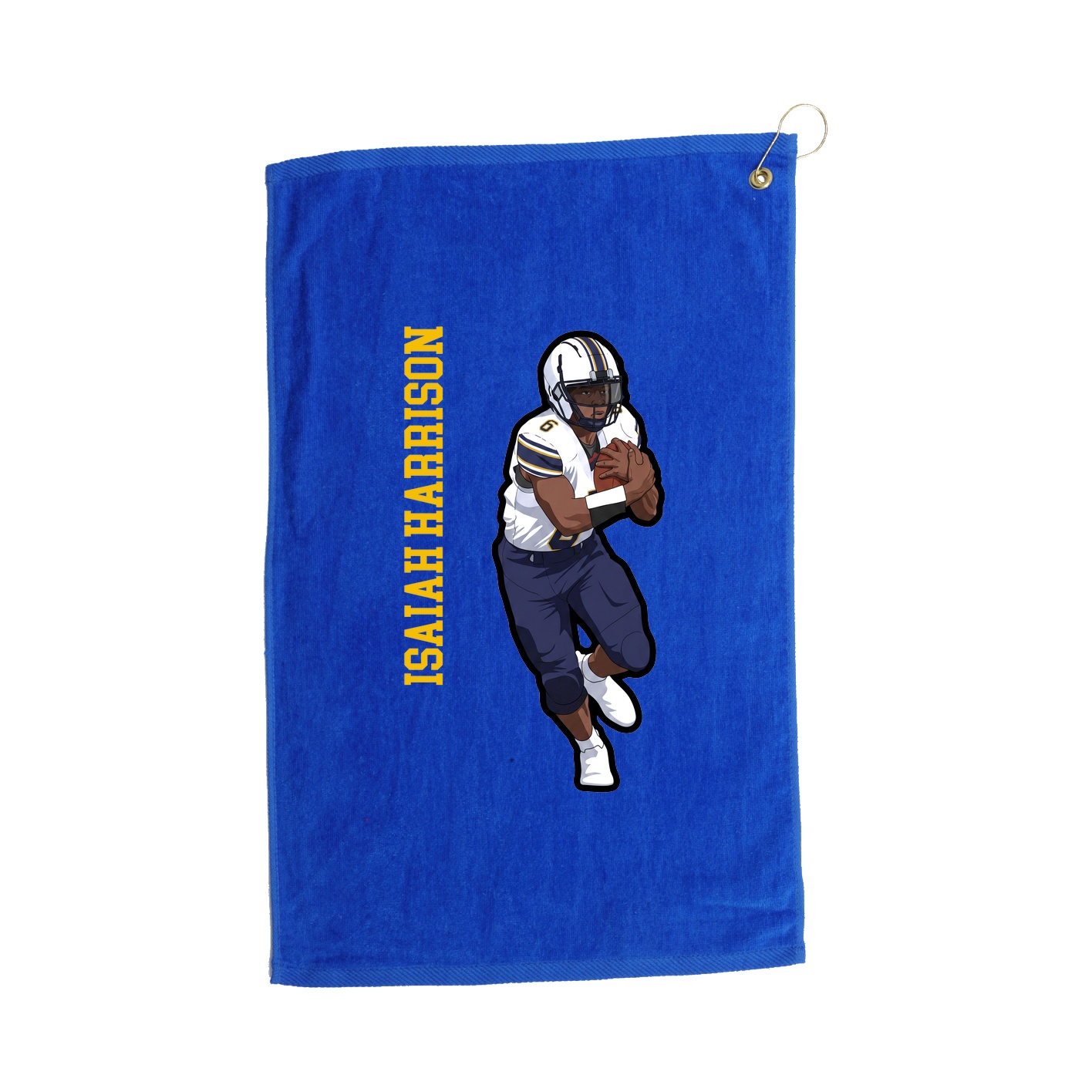Golf Towel — Name Vertical in Royal
