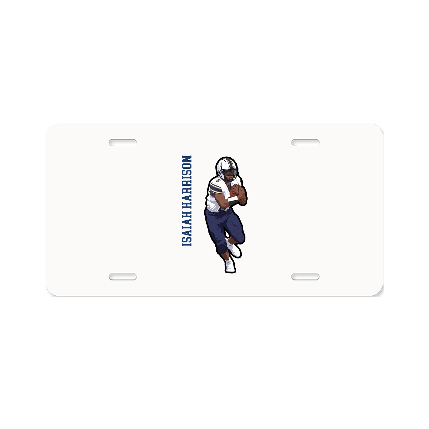 License Plate — Name Vertical in Classic