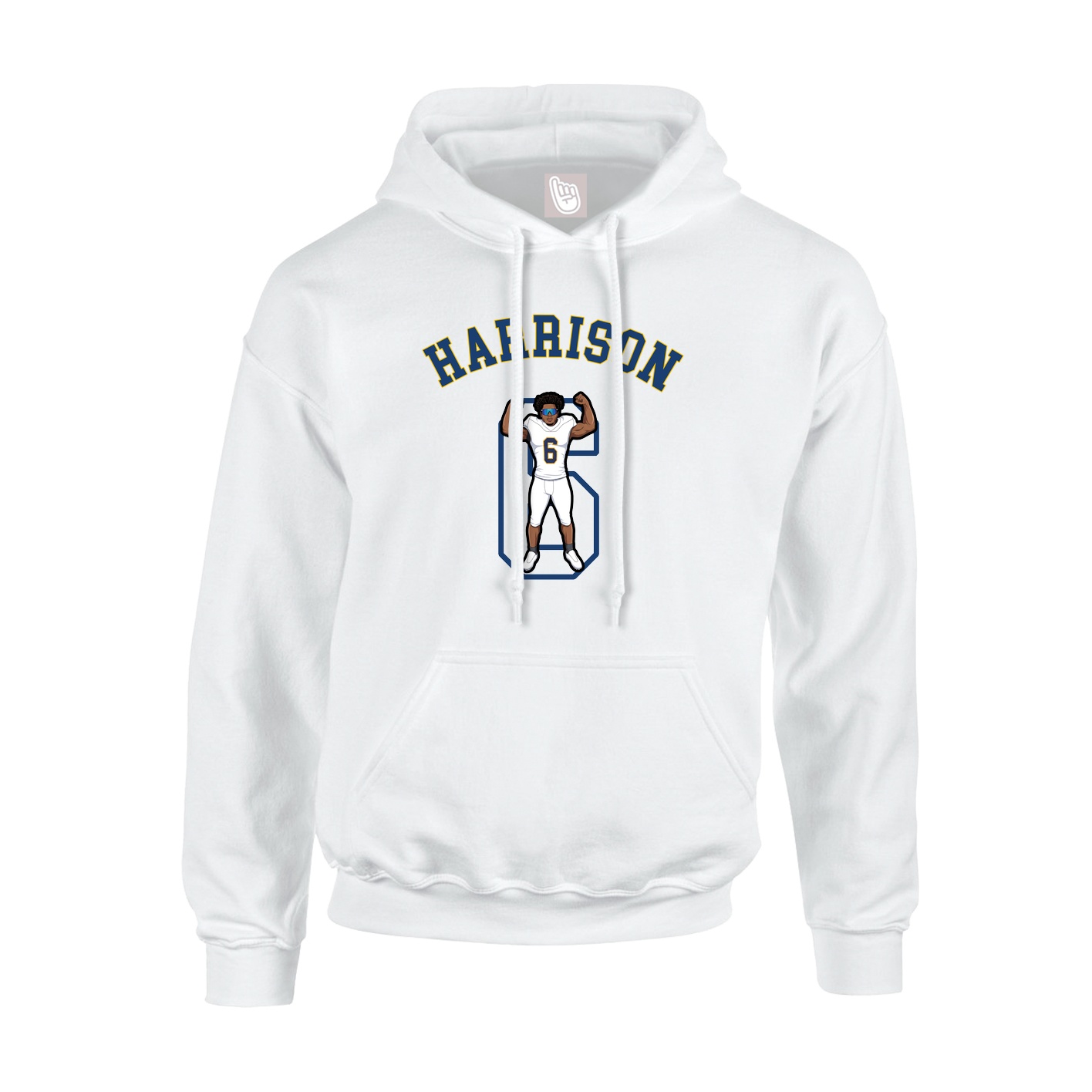 Youth Hoodie — Shirsey Arch in White