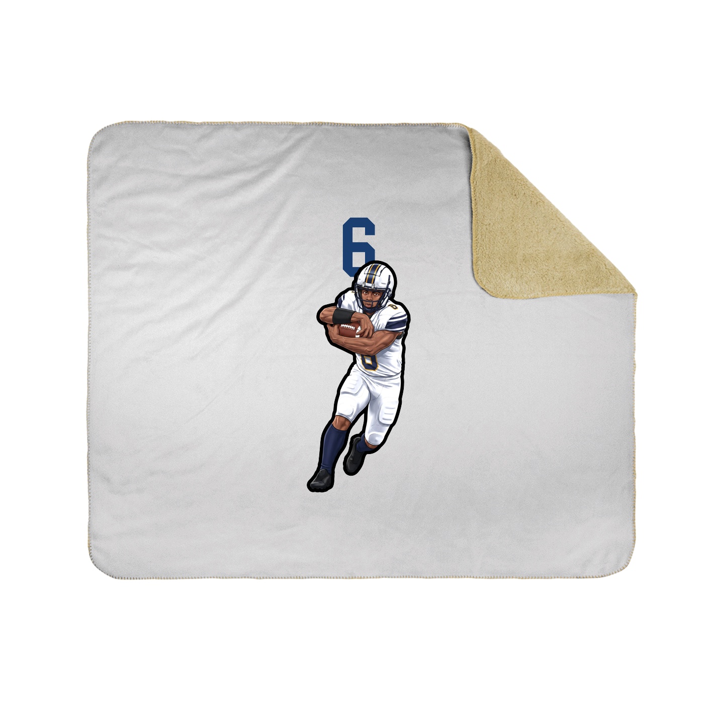 Throw Blanket — Number Top in White