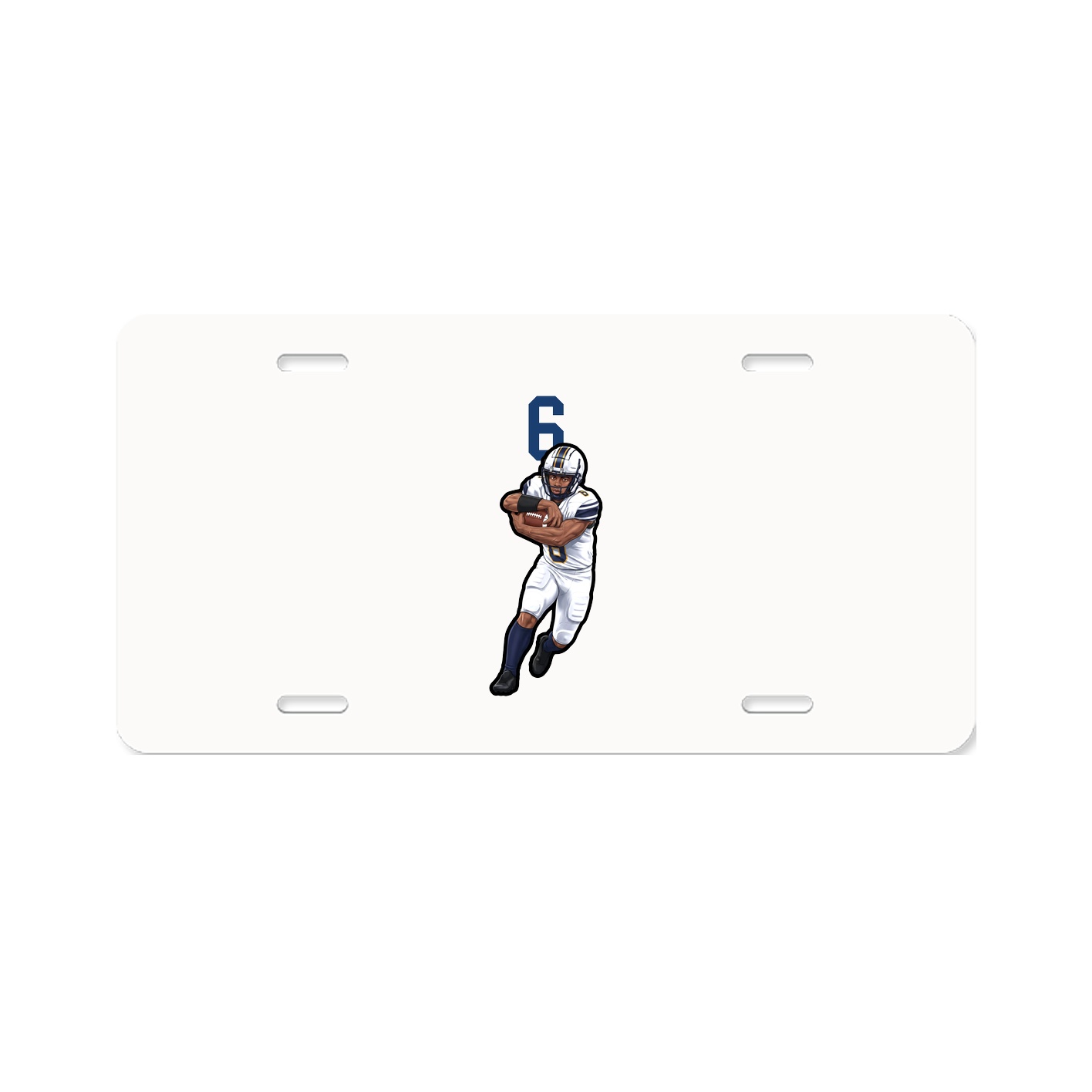 License Plate — Number Top in Classic